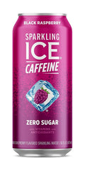Sparkling Ice Caffeine, Black Raspberry Sparkling Water with Caffeine, Zero Sugar, with Antioxidants and Vitamins,16 fl oz Can