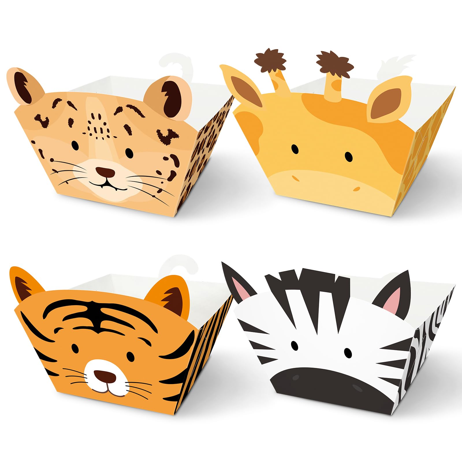 Jungle Animal Disposable Snack Trays 24 Pack