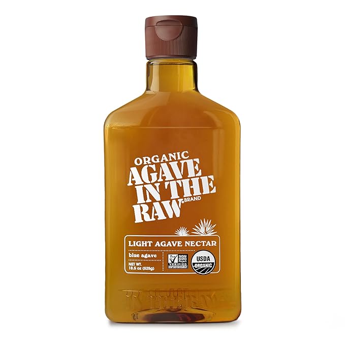 Organic Agave In The Raw Light Agave Nectar, 18.5 oz., Made With USDA Certified Organic Blue Agave From Mexico, Non-GMO Project Verified, Kosher Vegan and Low Glycemic Index