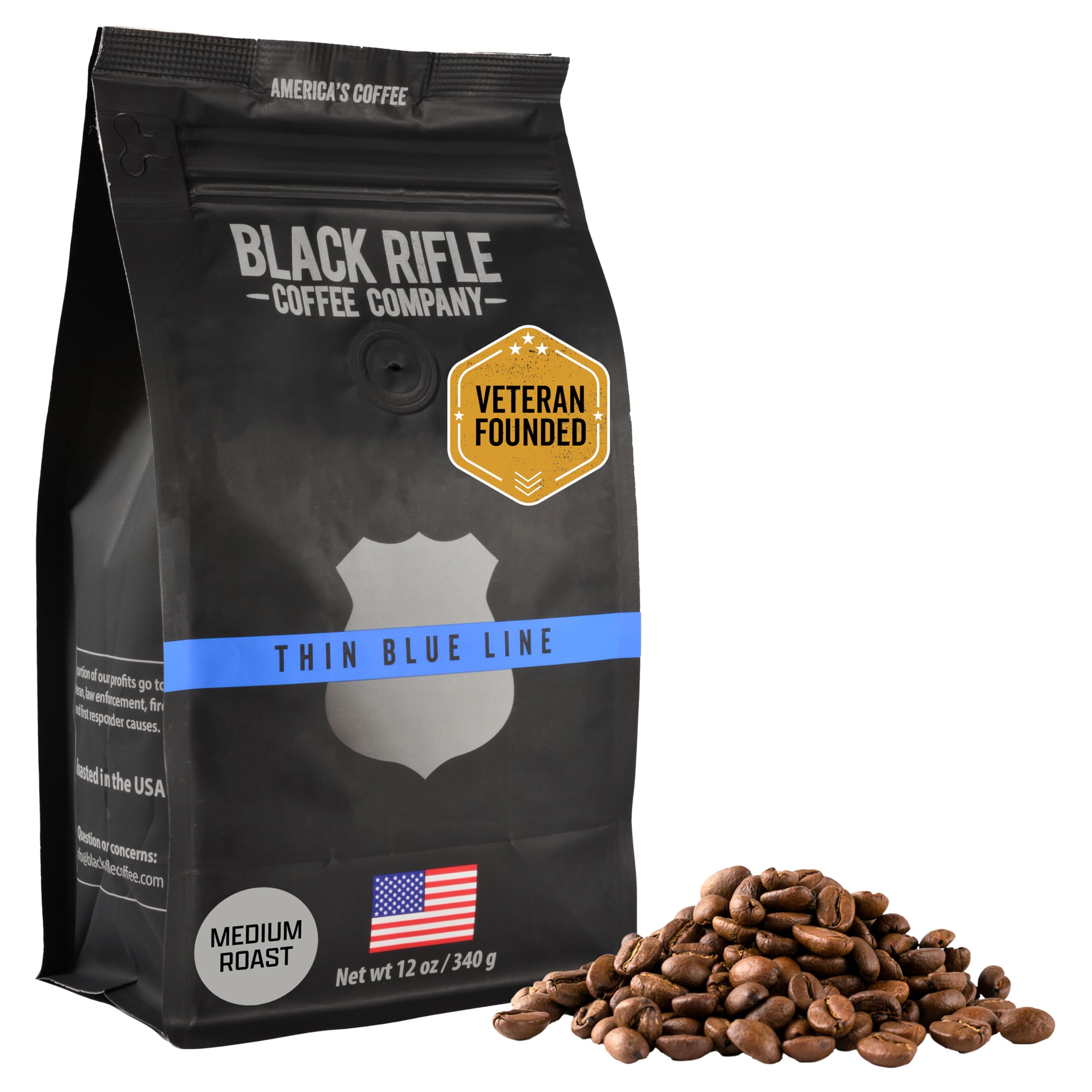 Black Rifle Thin Blue Line Whole Bean 12oz