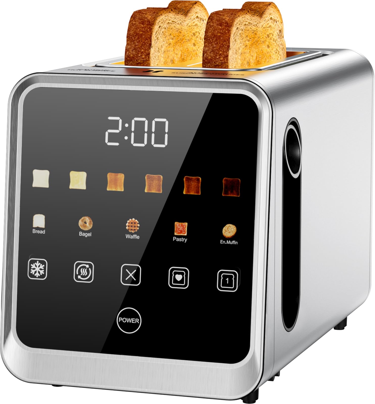 Digital Touchscreen 2-Slice Toaster Memory Recall