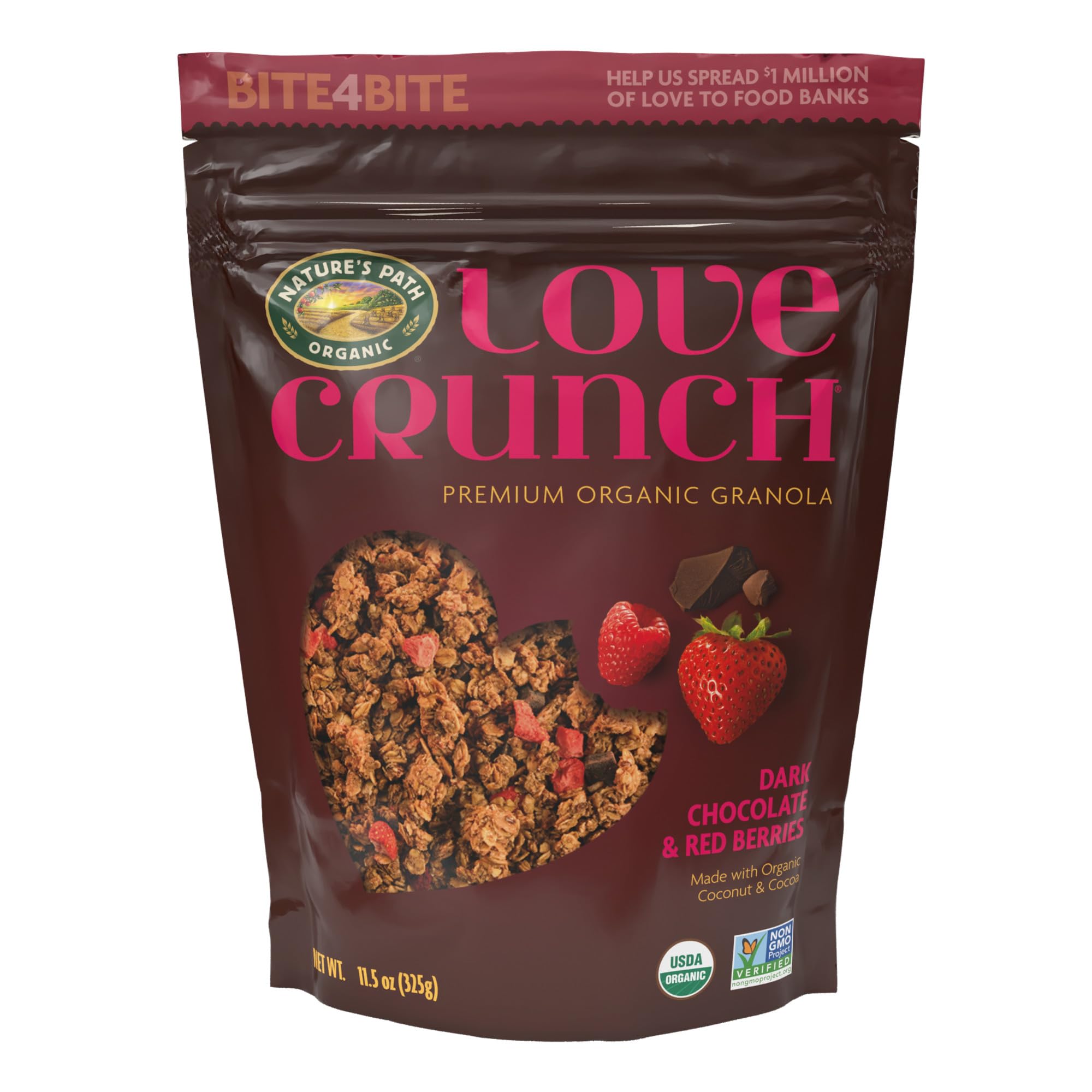 Love Crunch Dark Chocolate Red Berries Granola 11.5oz 6-Pack