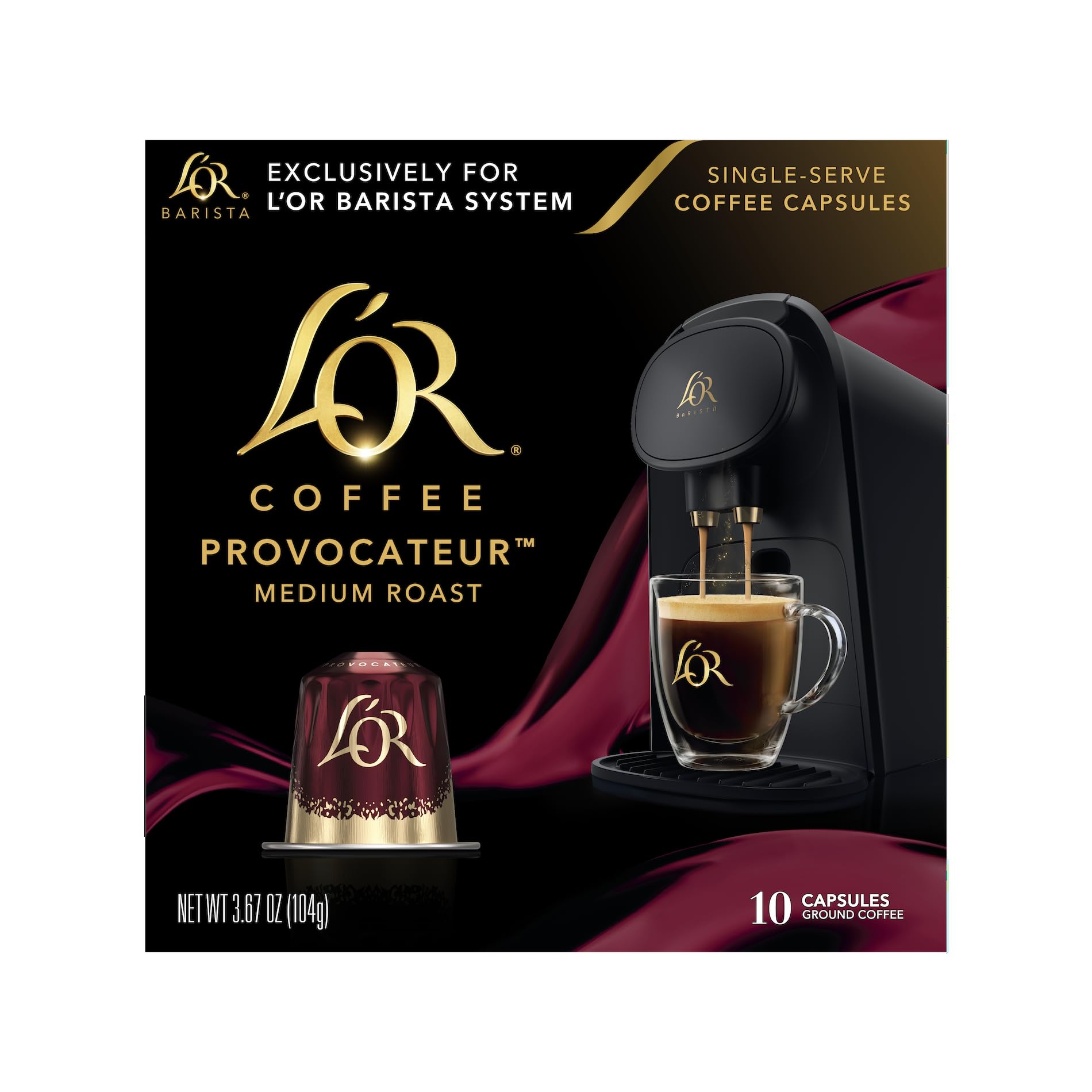 L'OR Provocateur Medium Roast Coffee Pods 10 Count