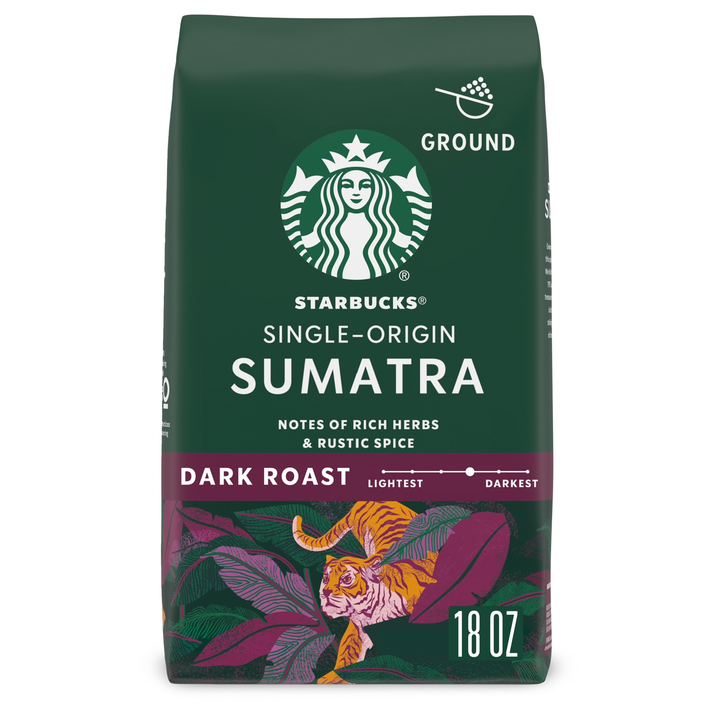 Starbucks Sumatra Dark Ground Coffee 18oz