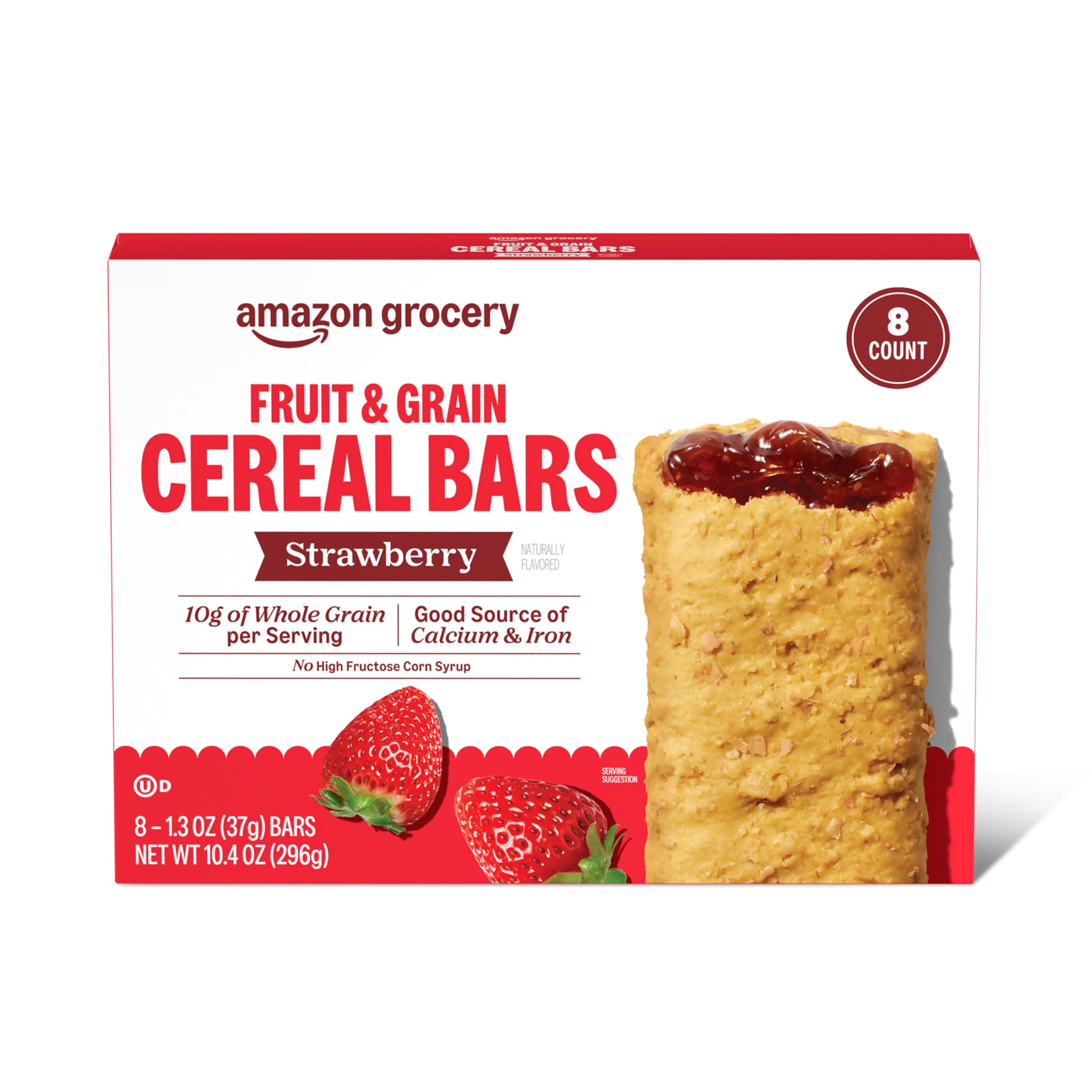 Amazon Grocery Fruit Grain Strawberry Bars 10.4oz 8 Count