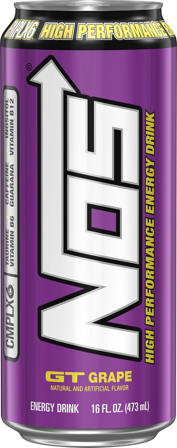 NOS GT Grape: High Performance Energy Drink. 16 Fl oz