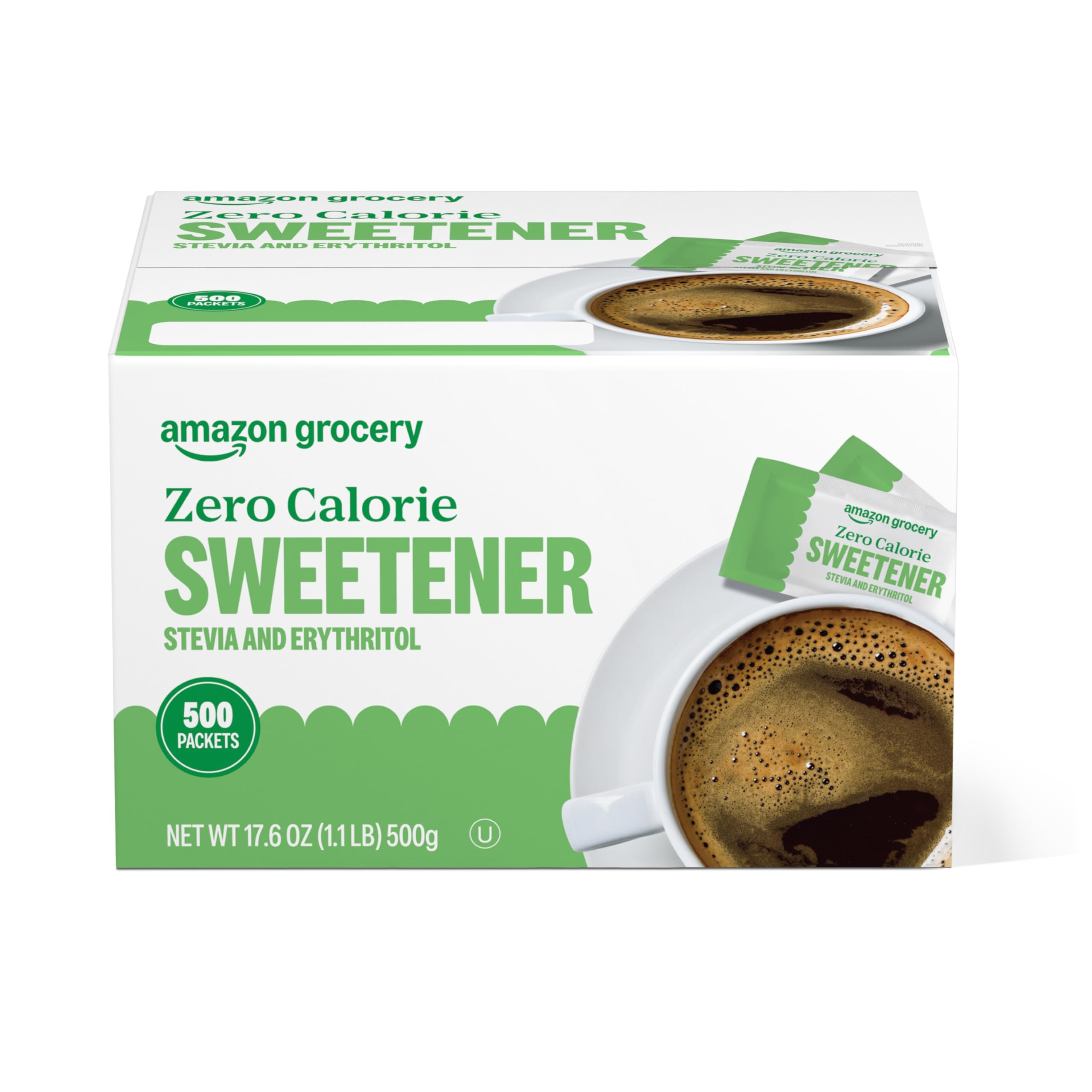 Amazon Grocery Stevia Erythritol Packets 500-Count