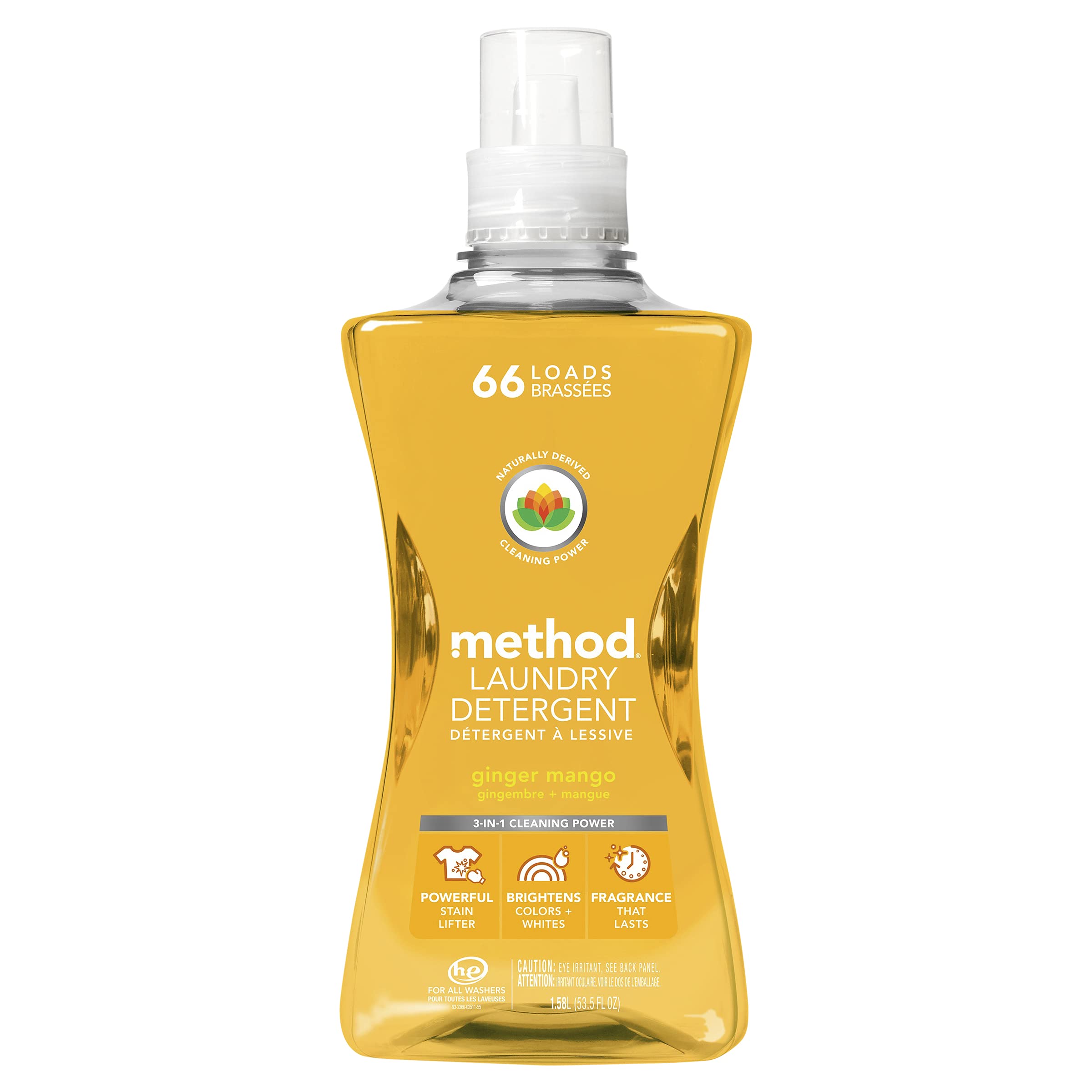 Method Ginger Mango Hypoallergenic Laundry Detergent 66 Loads