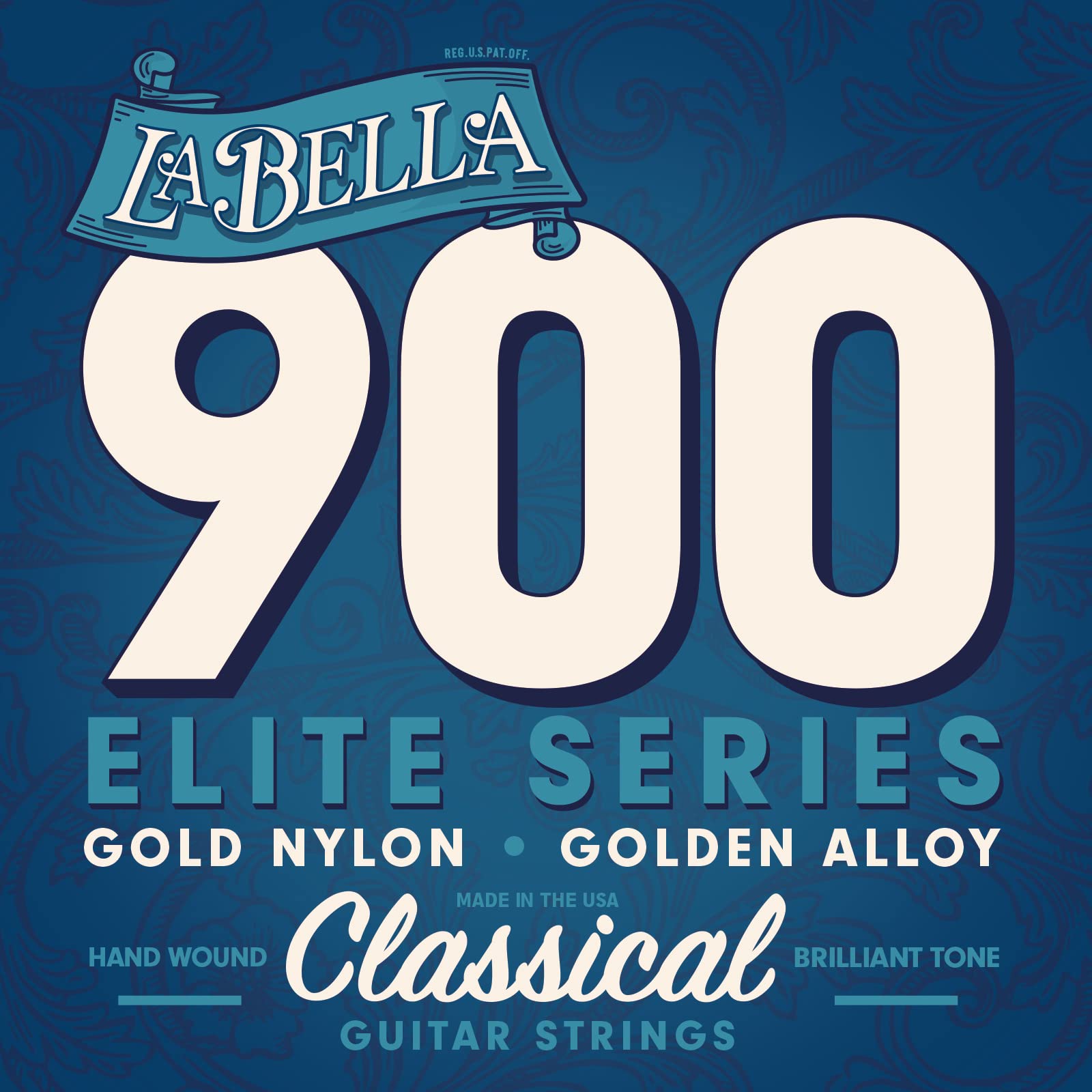 La Bella 900 Golden Classical Guitar Strings, Normal Tension Set