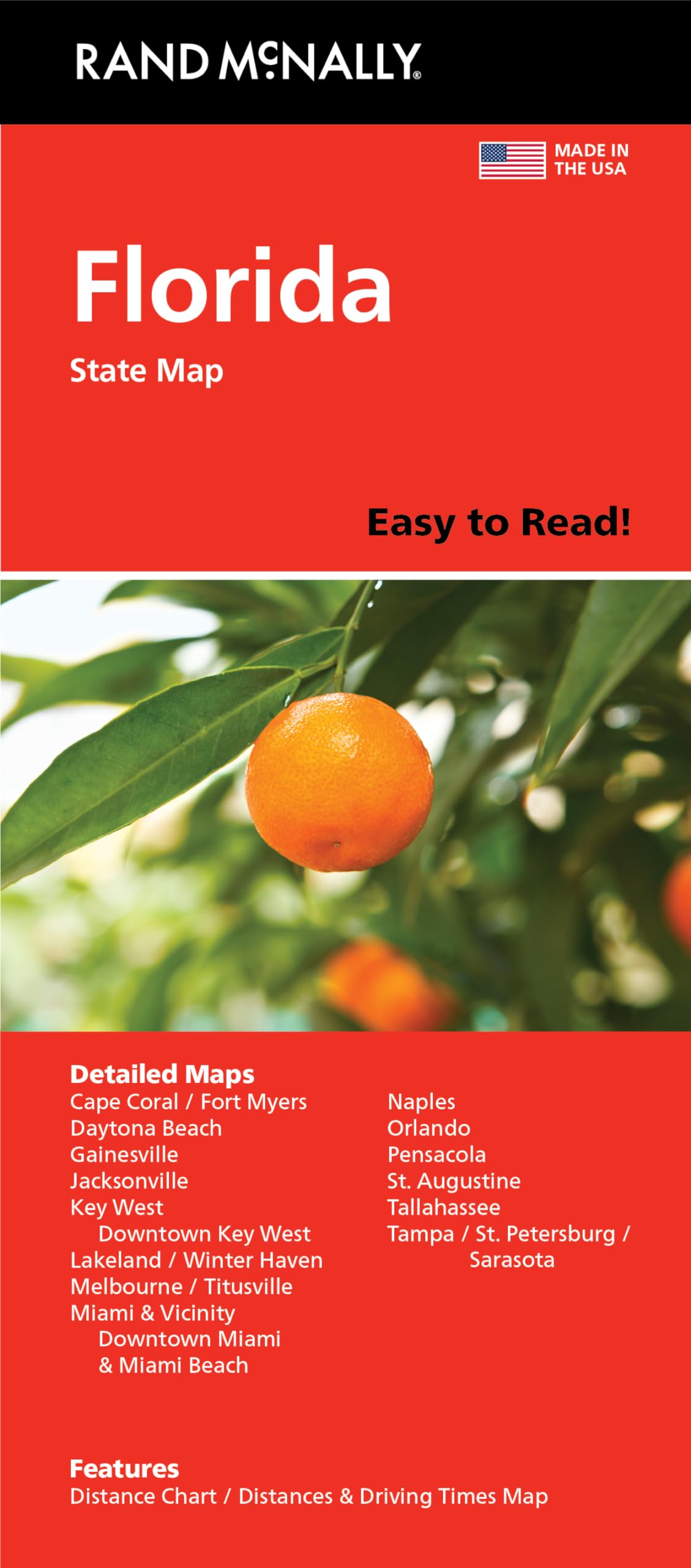 Rand McNally Florida Easy Read State Map
