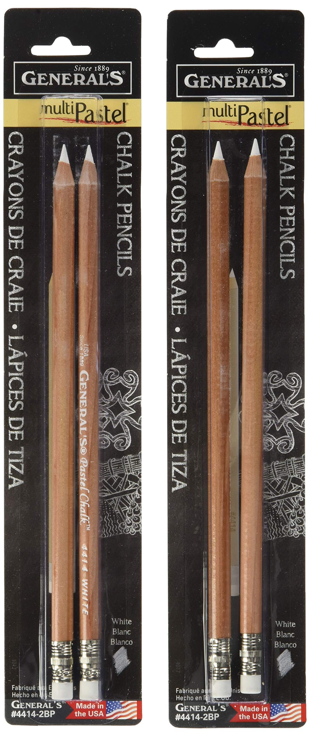 Multimastel White Chalk Pencils 2-Pack