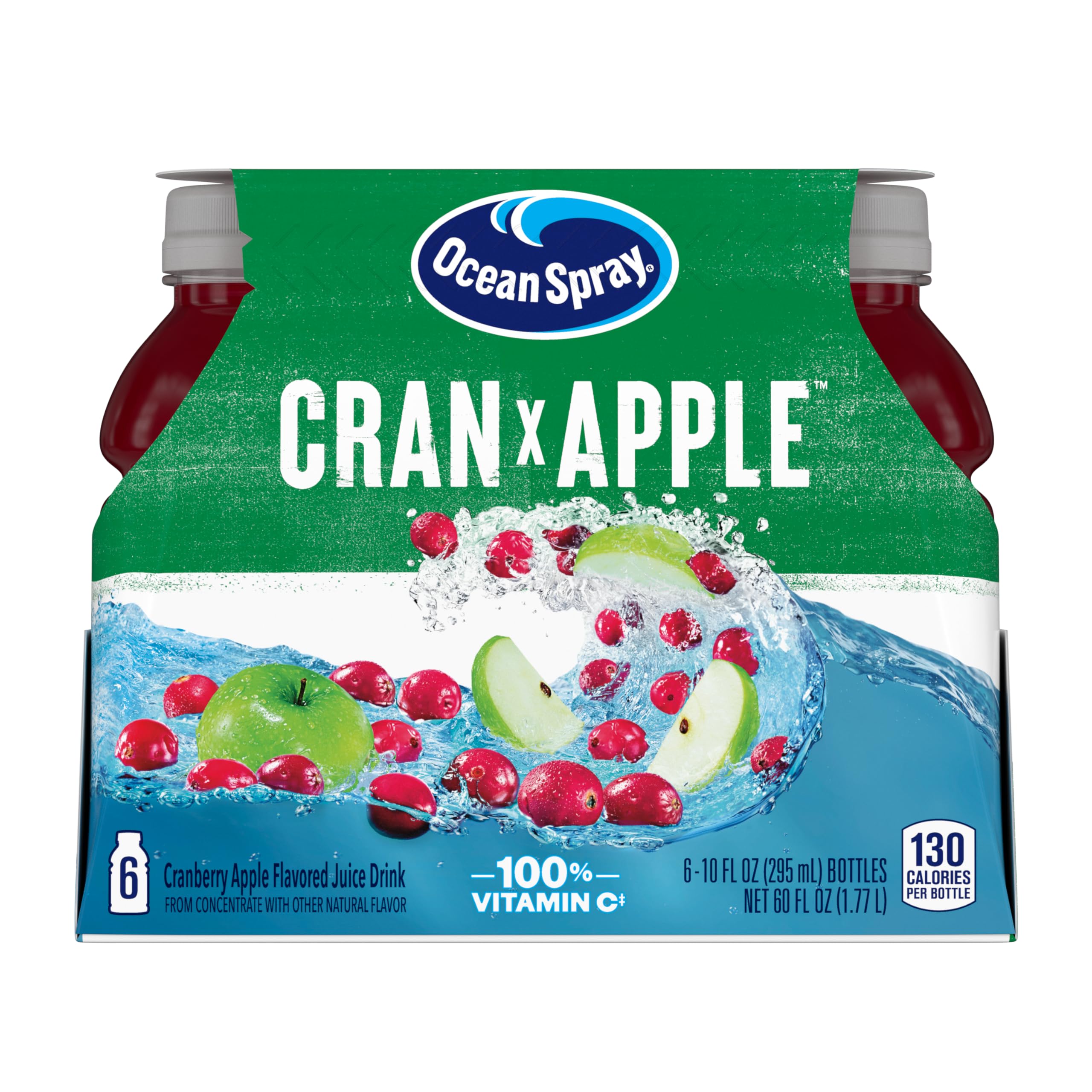 Ocean Spray Cran-Apple Juice Drink, 10 Ounce Bottle (Pack of 6)