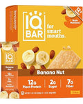IQBAR Protein Bars Banana Nut High Fiber Plant Based Snacks, Gluten Free, Dairy Free, Vegan, Soy Free