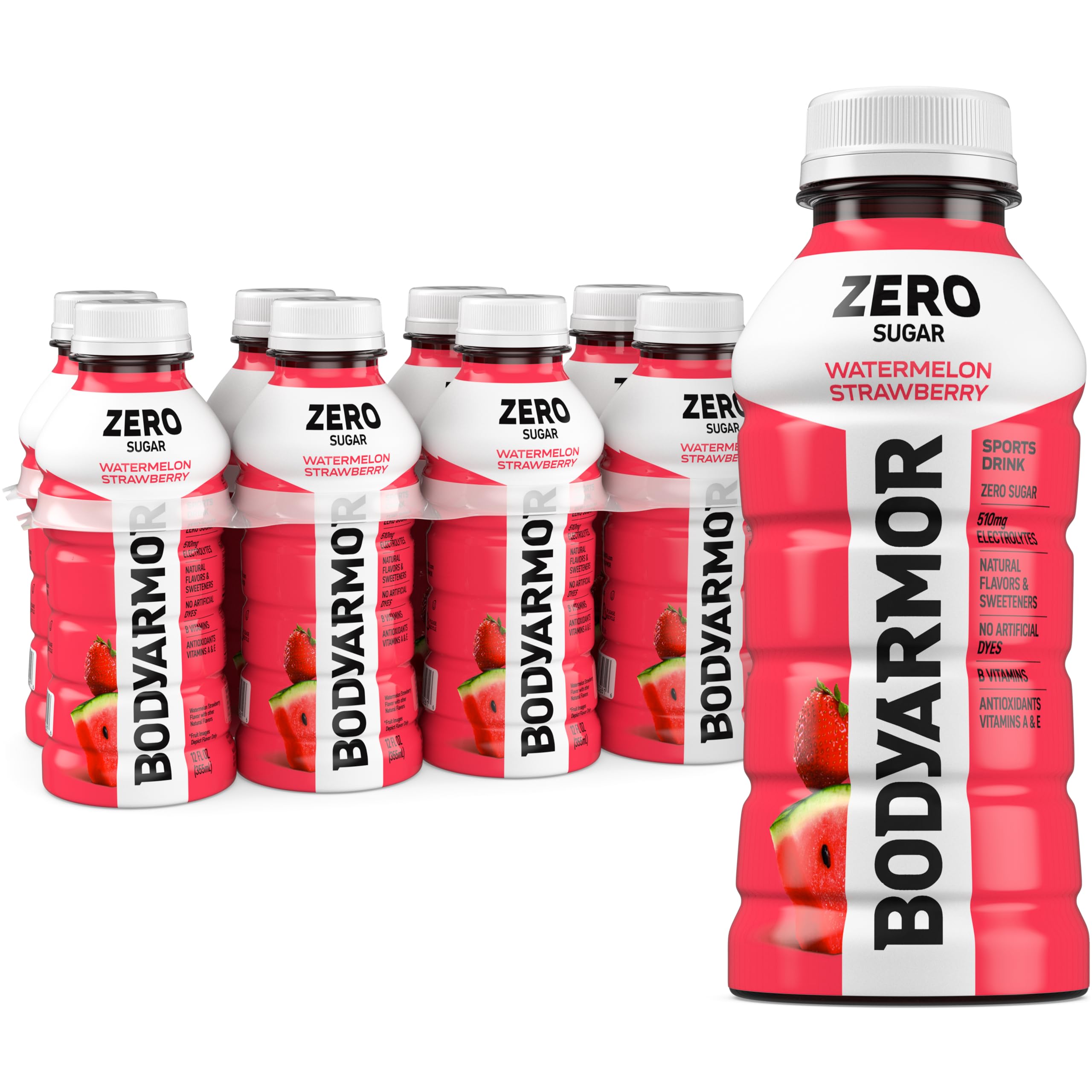 BODYARMOR ZERO Watermelon Strawberry Drink 12oz 8 Pack