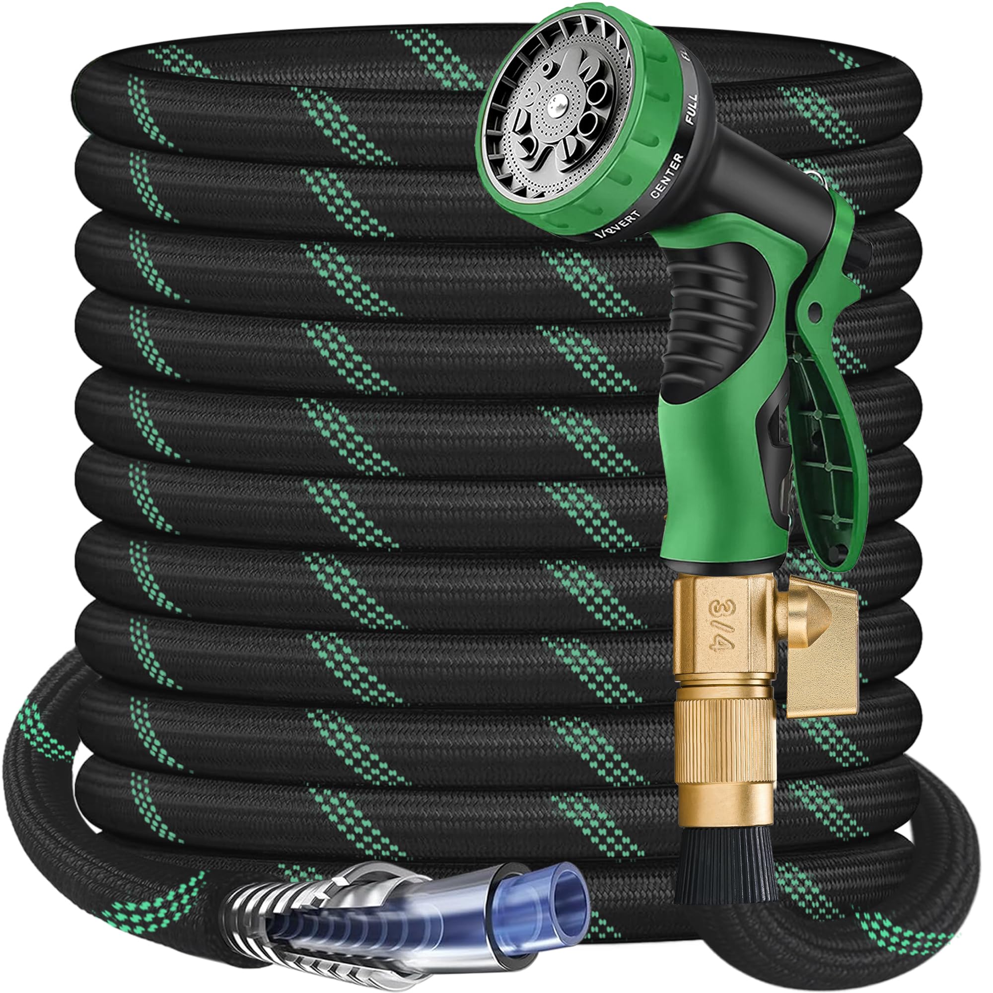 Garden Hose Heavy Duty Lightweight 200ft with Nozzle