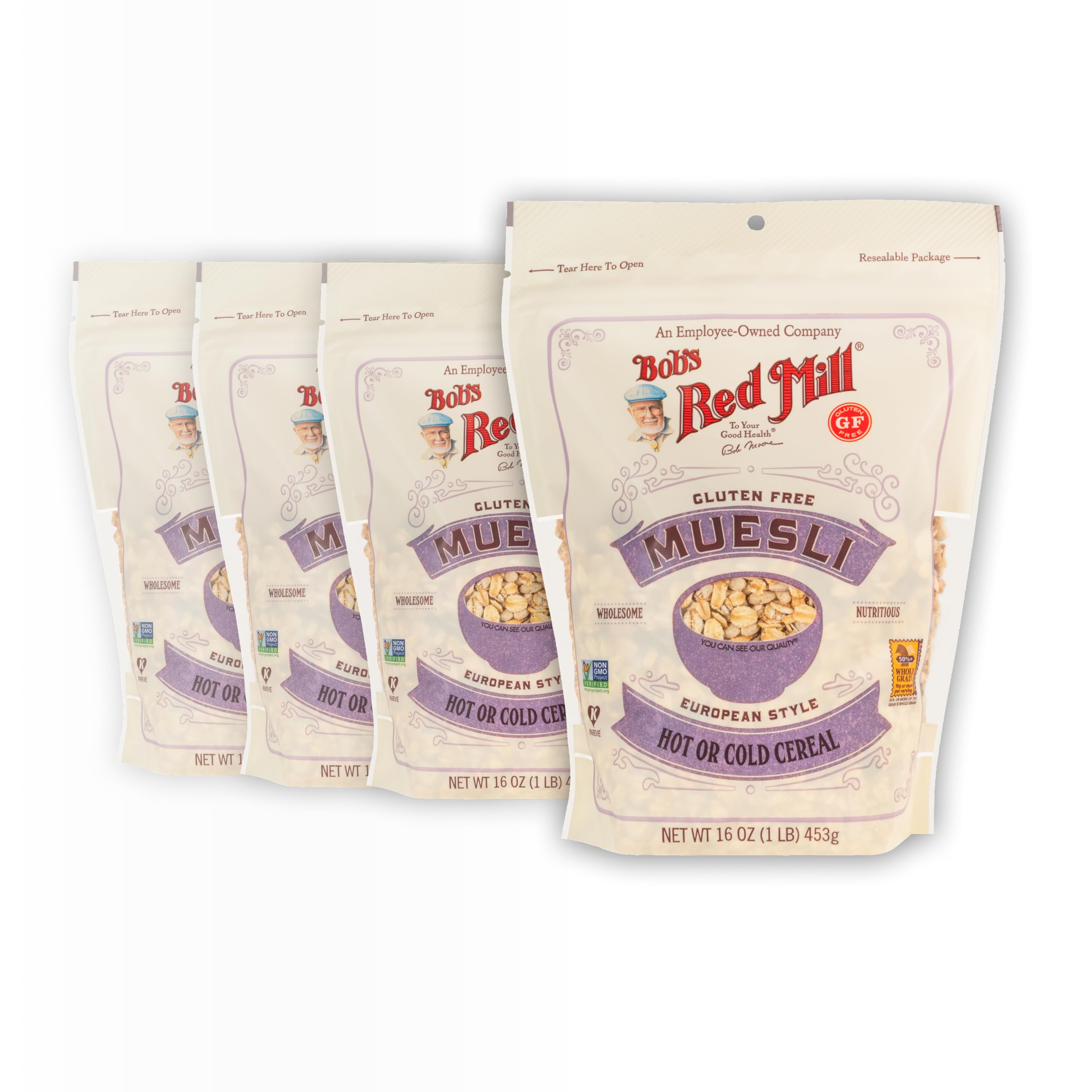 Bob's Red Mill Gluten Free Muesli 16oz 4-Pack