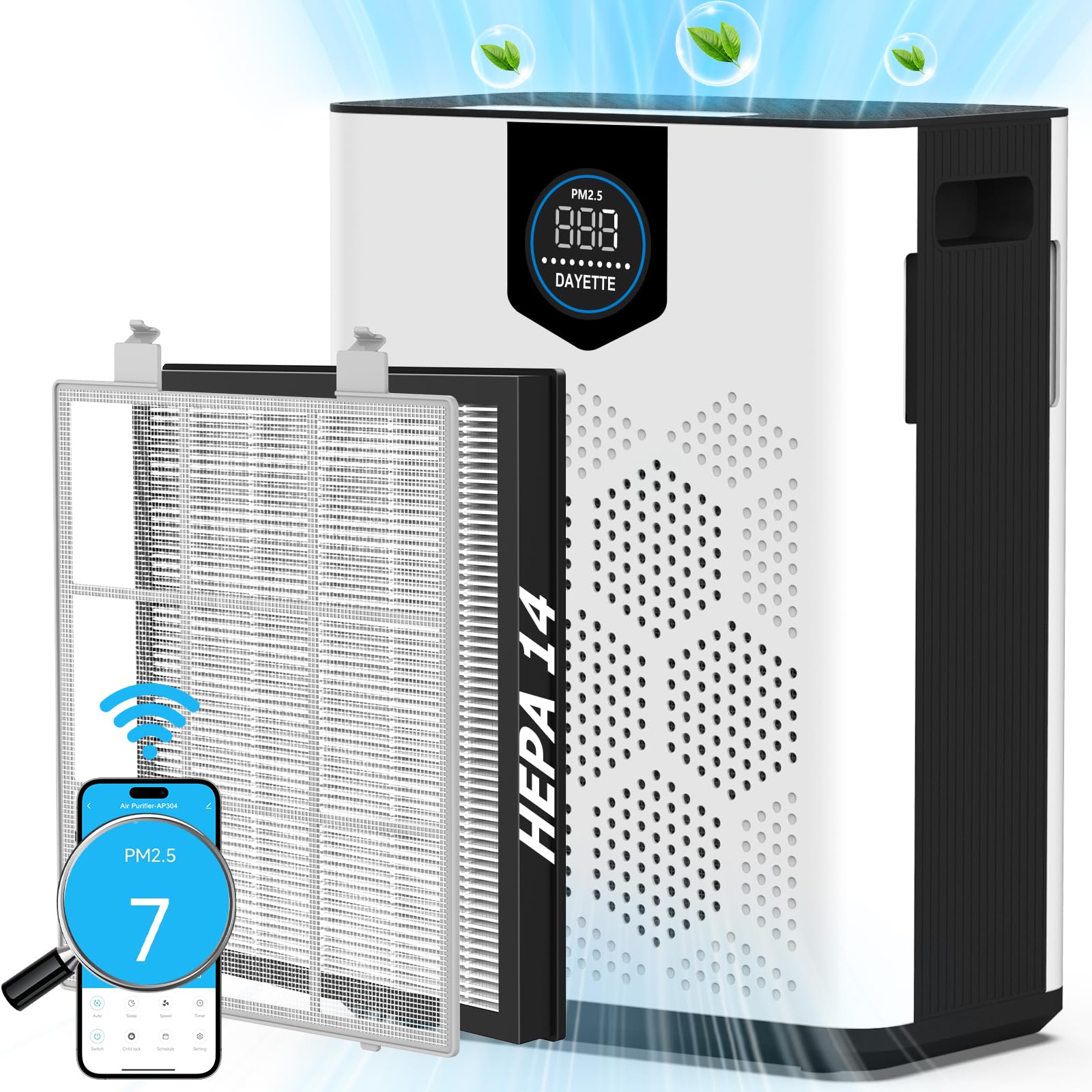 Smart Wifi Large Room Air Purifier 3000 Sq Ft