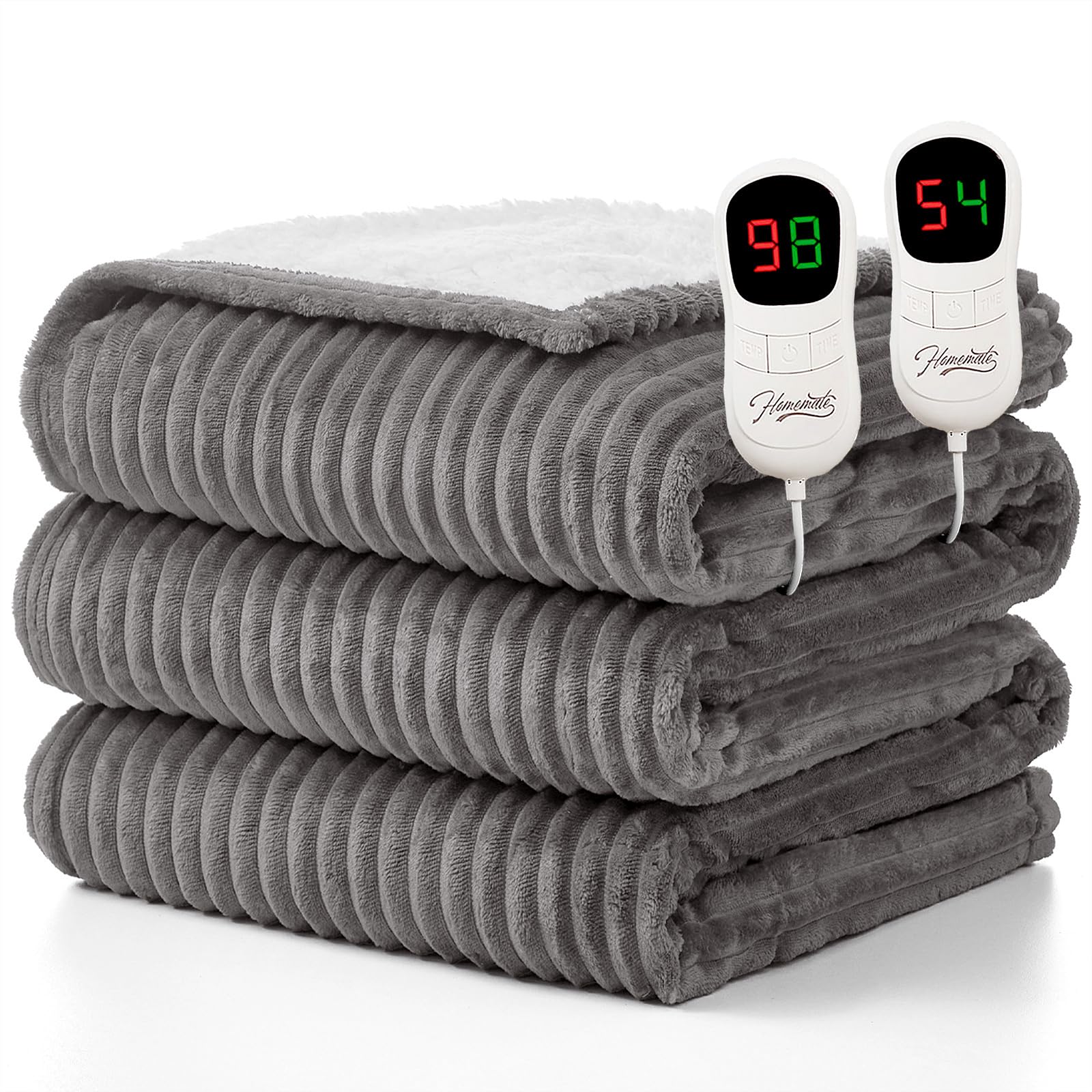 Homemate Dual Control Electric Heated Blanket King