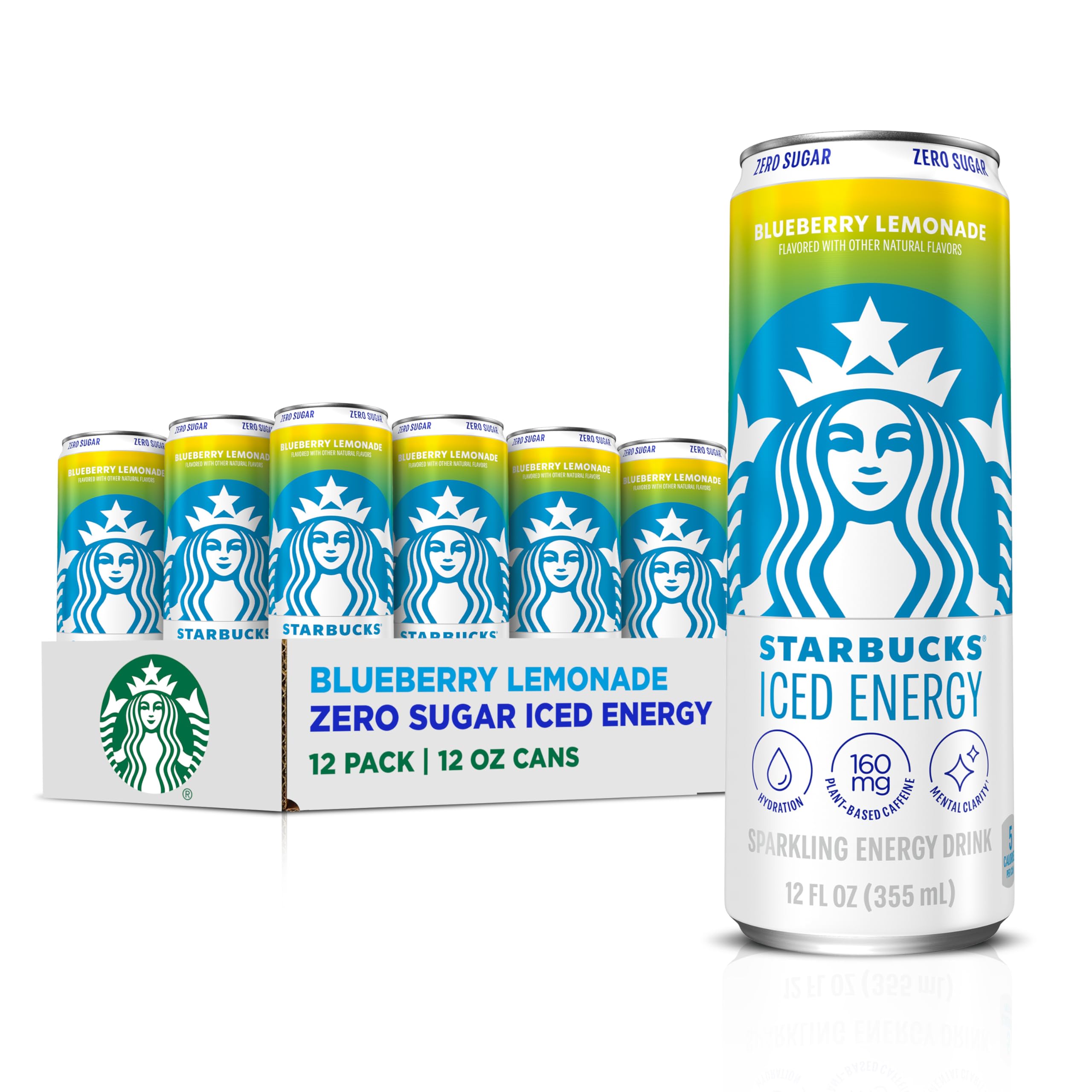 Starbucks Blueberry Lemonade Iced Energy 12oz 12 Pack