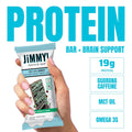 JiMMYBAR! Mint Cookies N Cream - 19g Protein Bars - 7g Low Sugar
