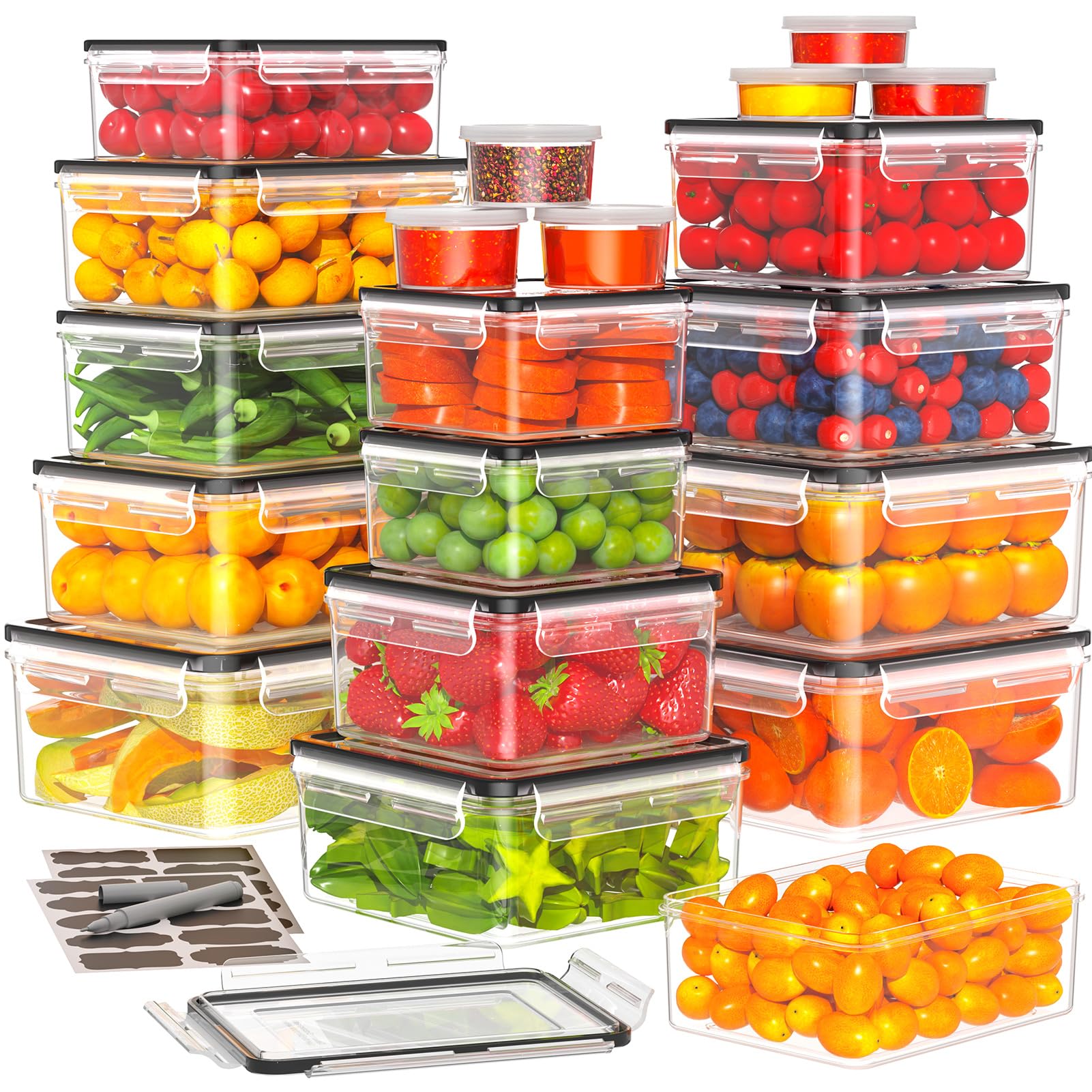 TOPCHASE Airtight Food Storage Containers 20 Set