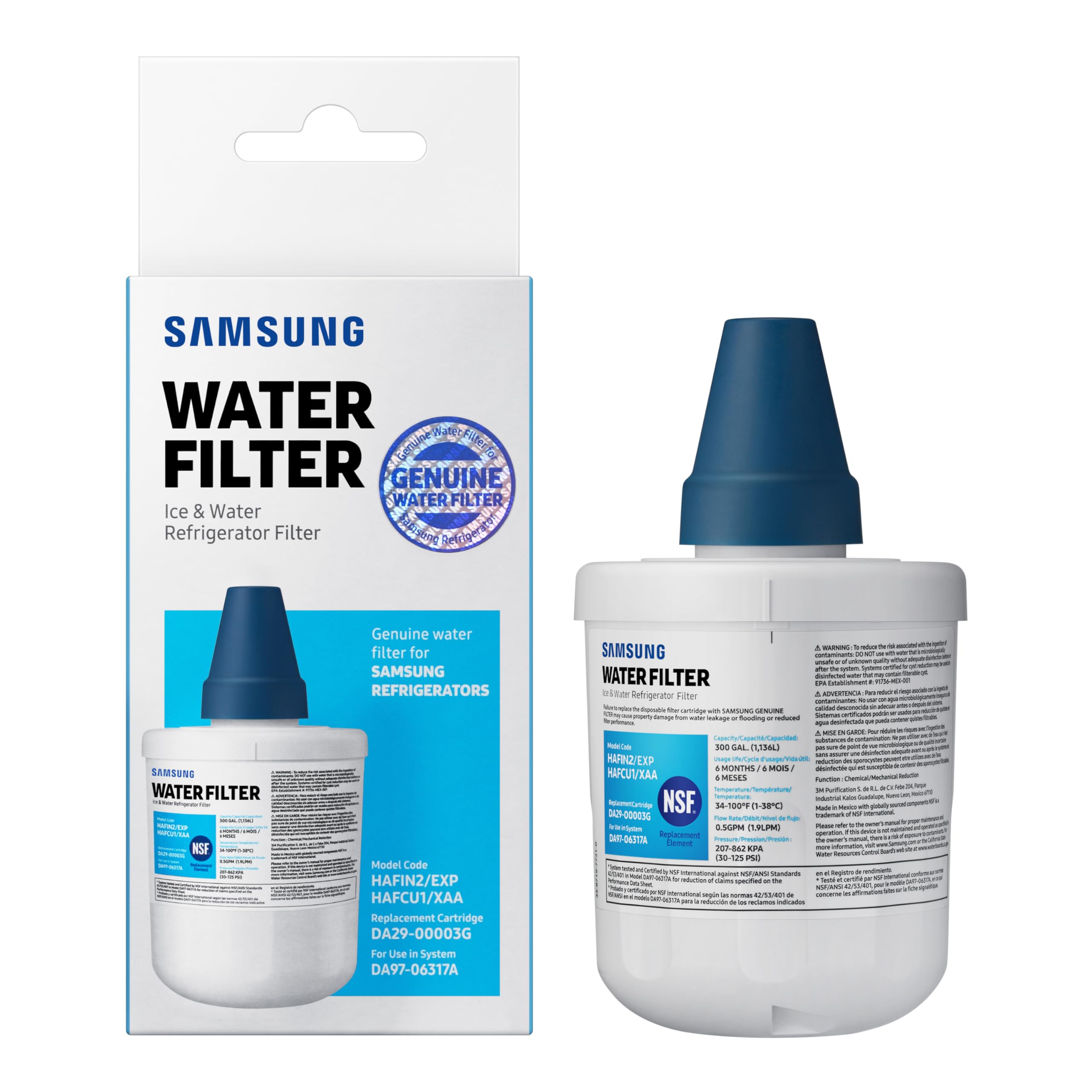 Samsung Genuine Refrigerator Water Filter HAFCU1