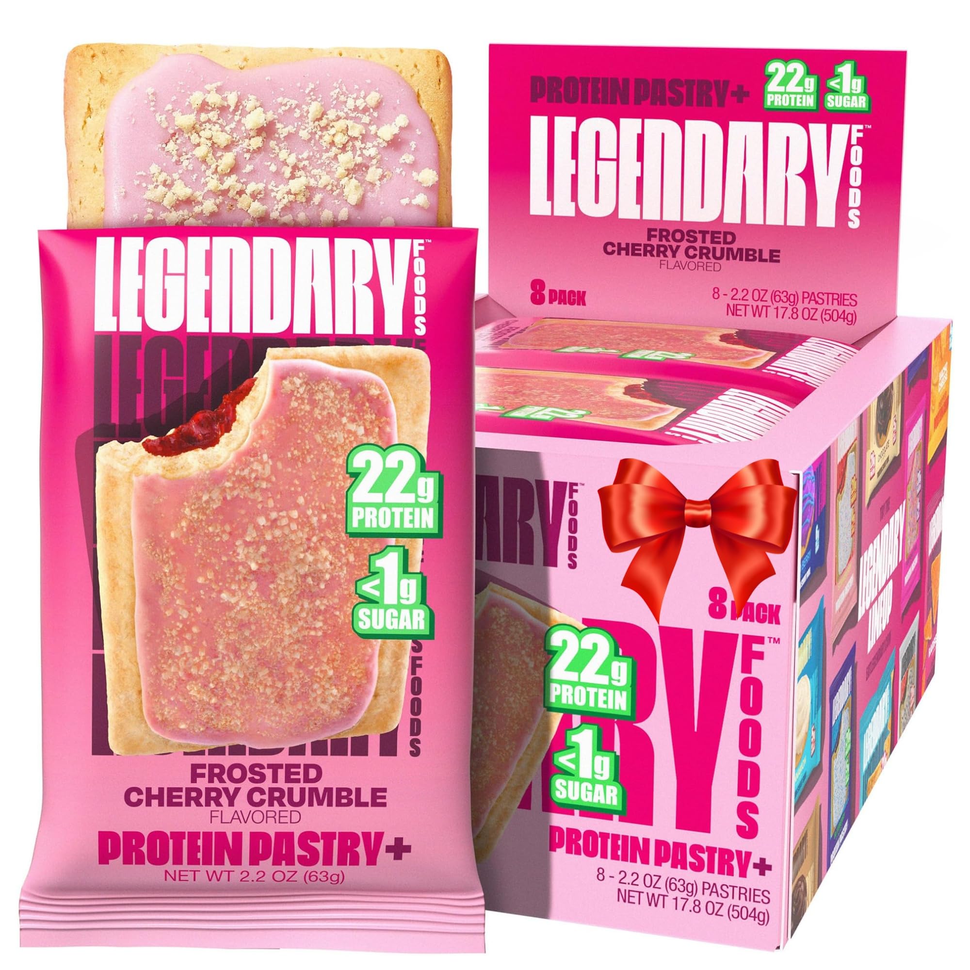 Legendary Foods Cherry Crumble Protein Pastry 8 Pack