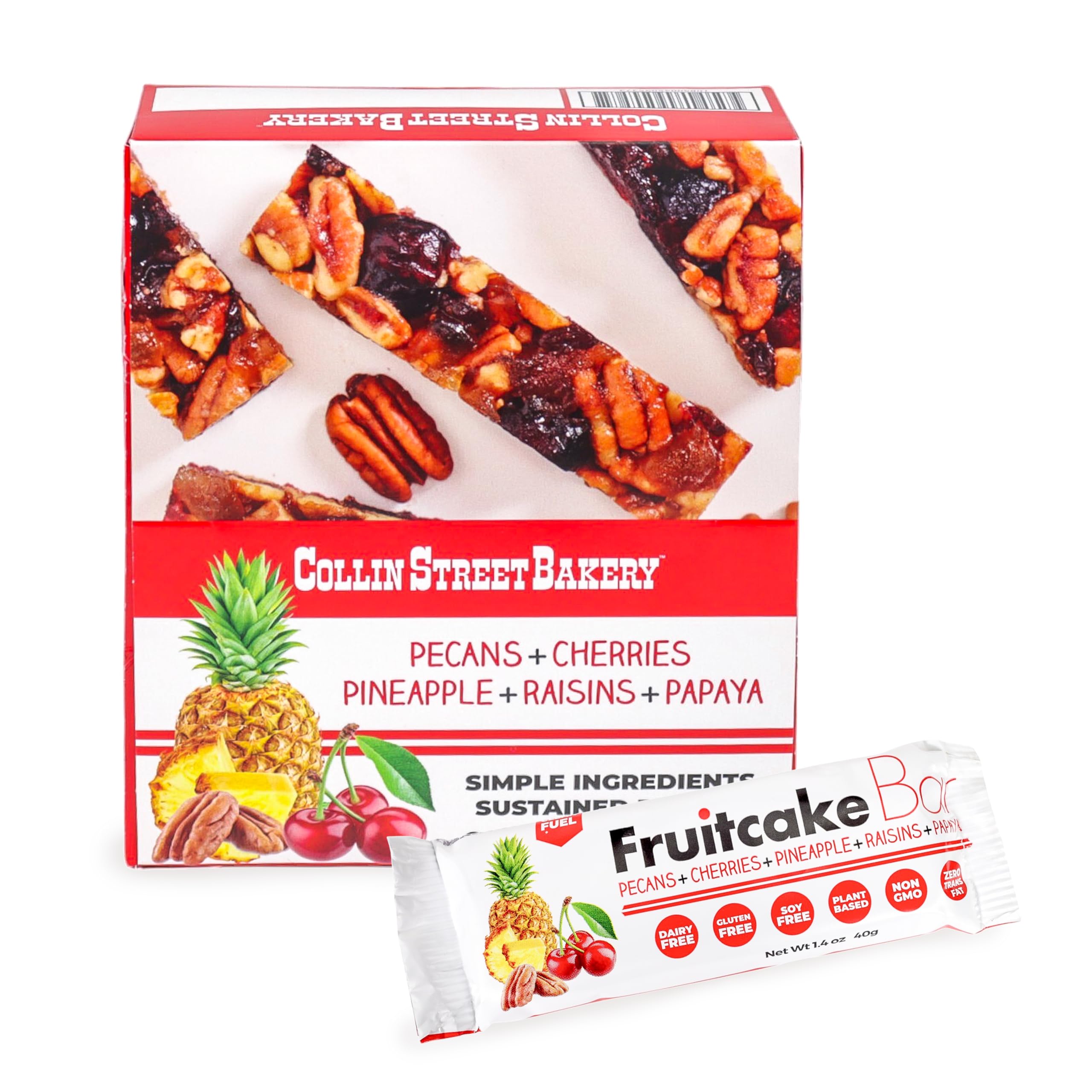 Collin Street Bakery Fruitcake Bars Gluten Free 1.4oz 12 Pack