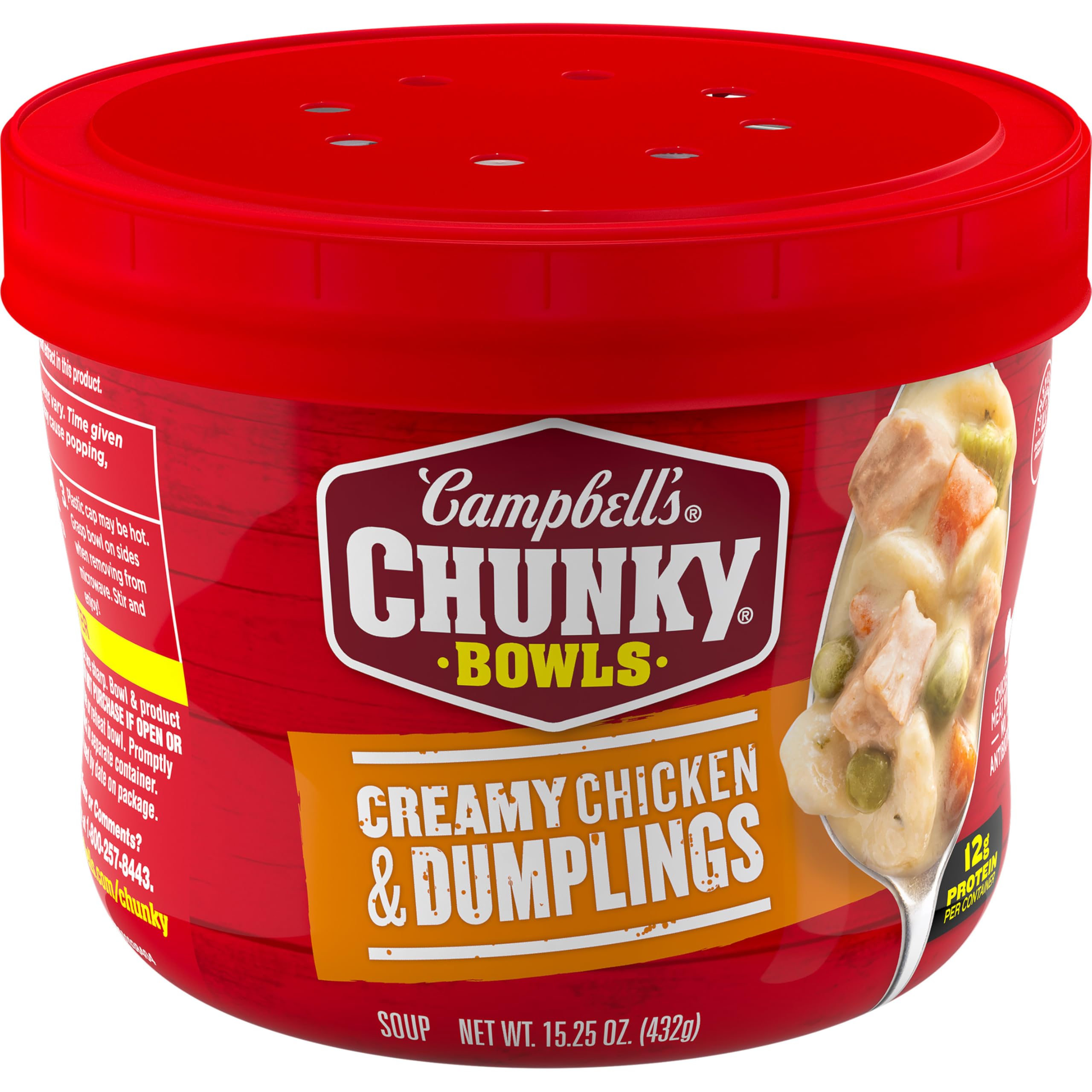 CampbellÃ¢Â€Â™s Chunky Creamy Chicken and Dumplings Soup, 15.25 oz Bowl