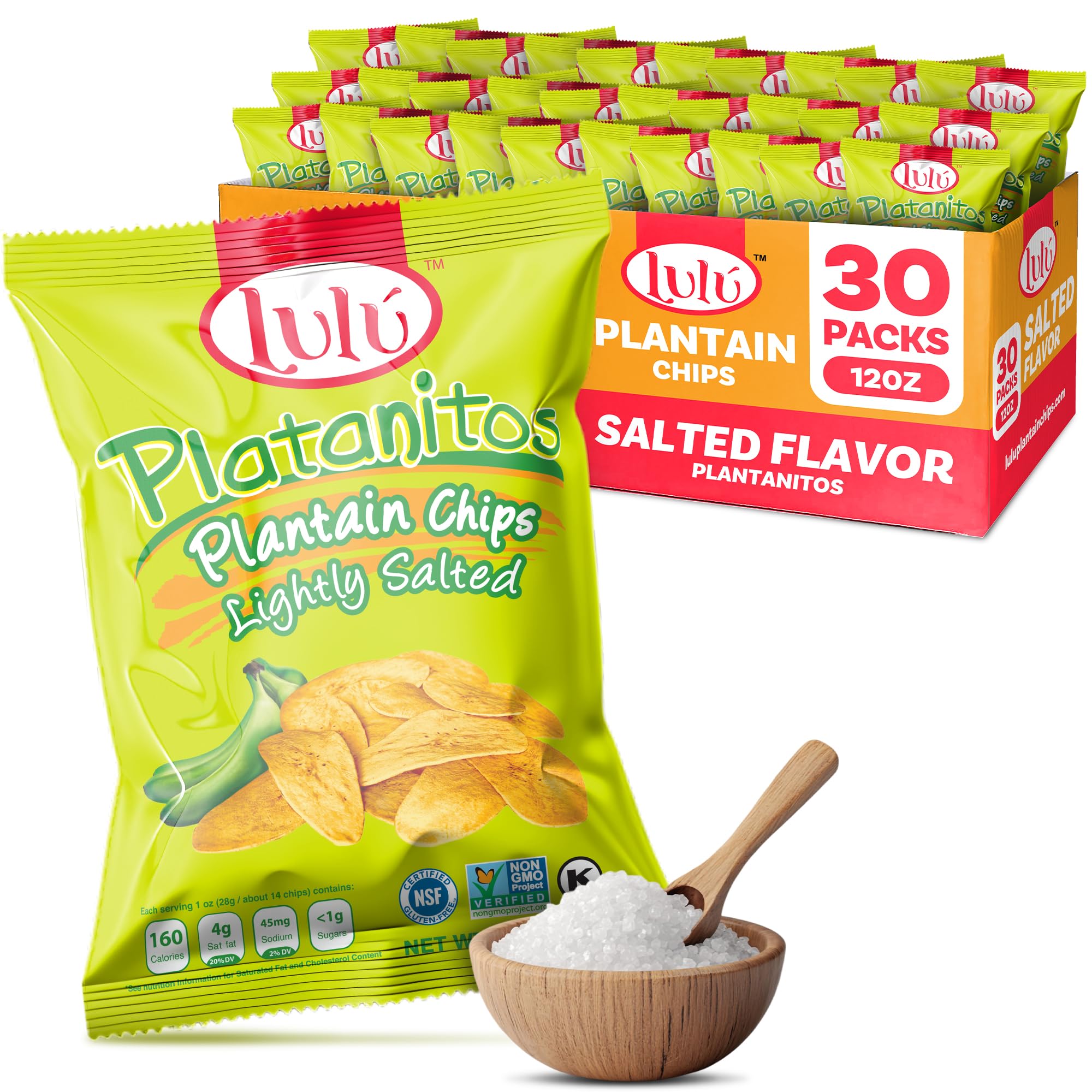 LULU Lightly Salted Plantain Chips 30 Bags