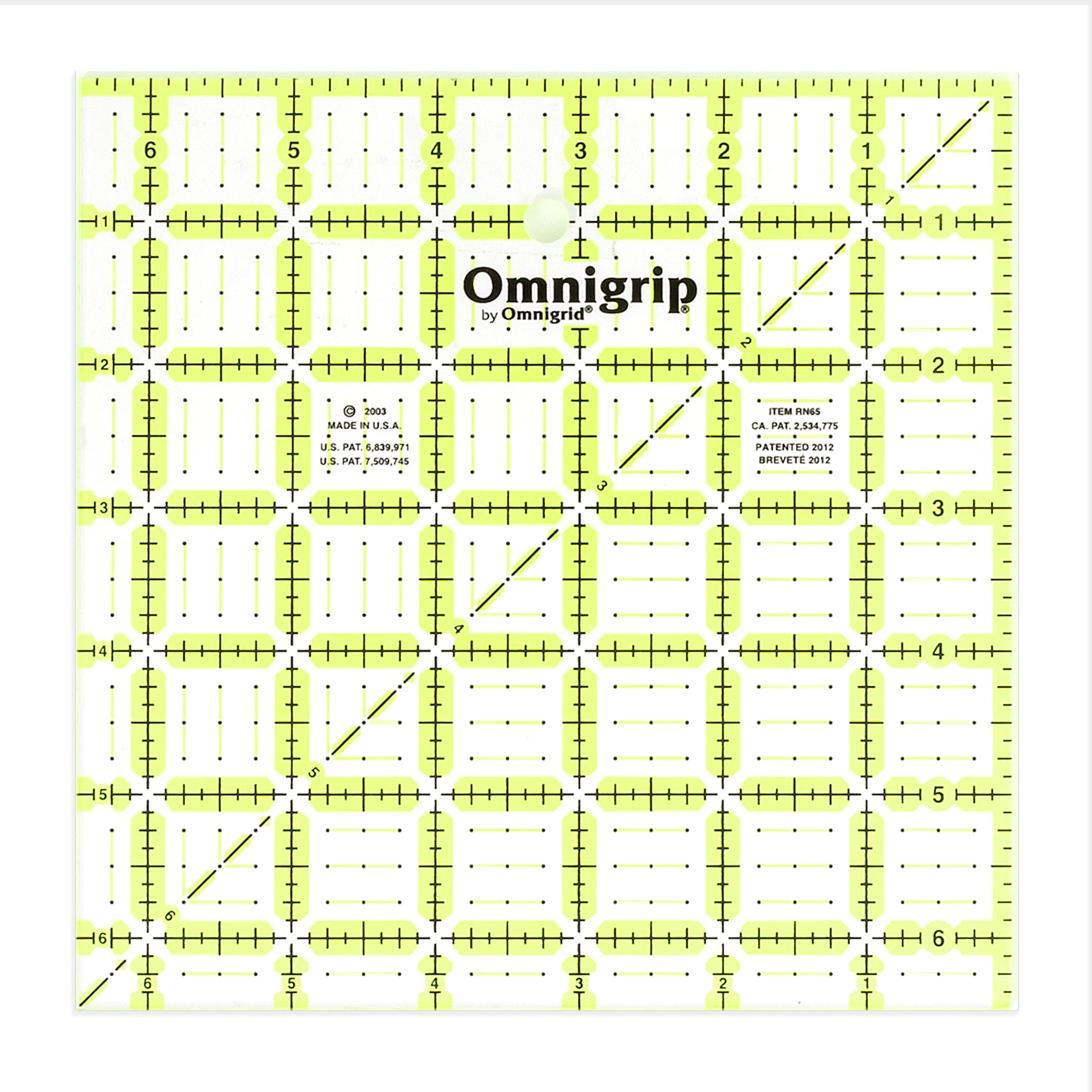 Omnigrid 6.5-Inch Non-Slip Quilting Ruler