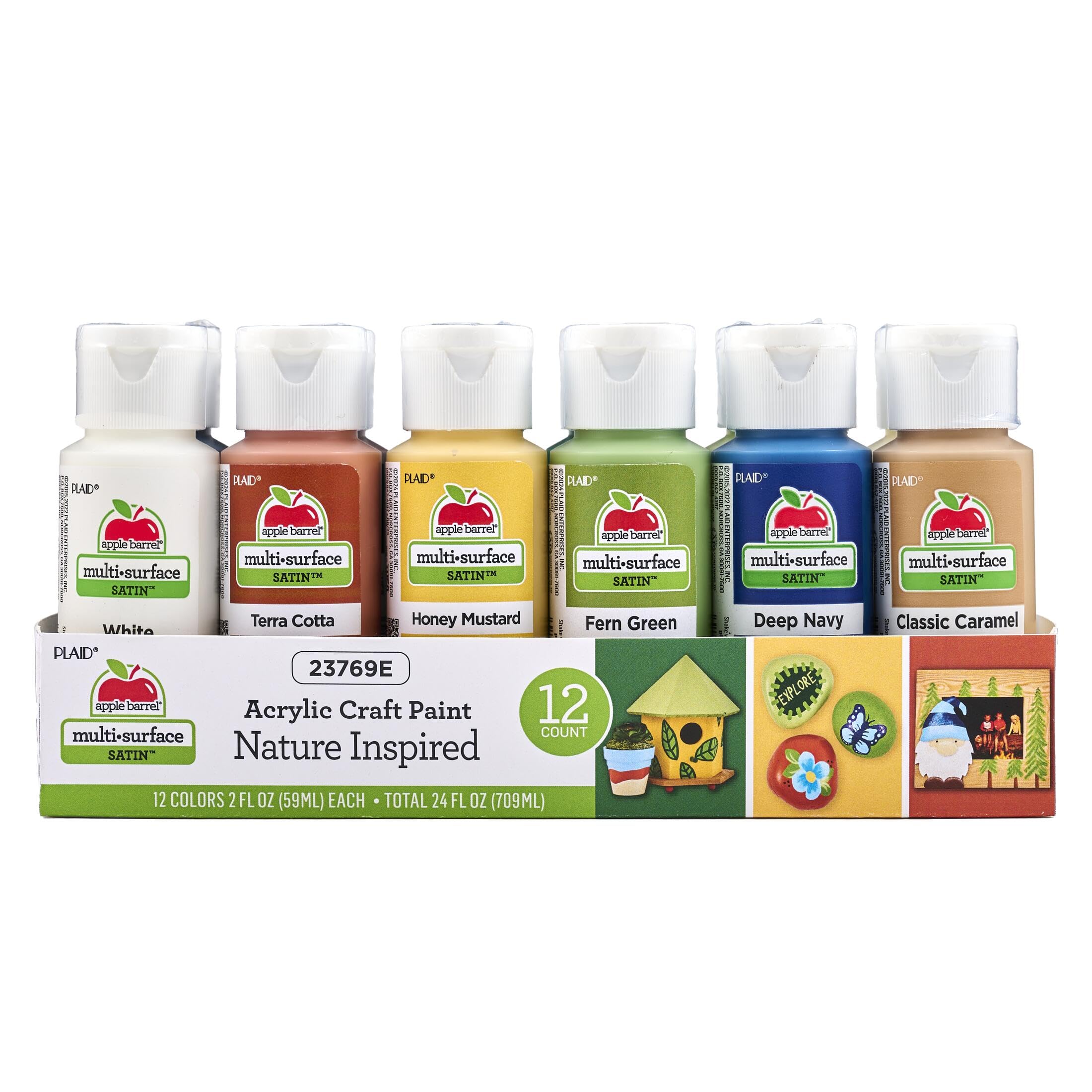 Apple Barrel 12-Color Multi-Surface Acrylic Paint Set