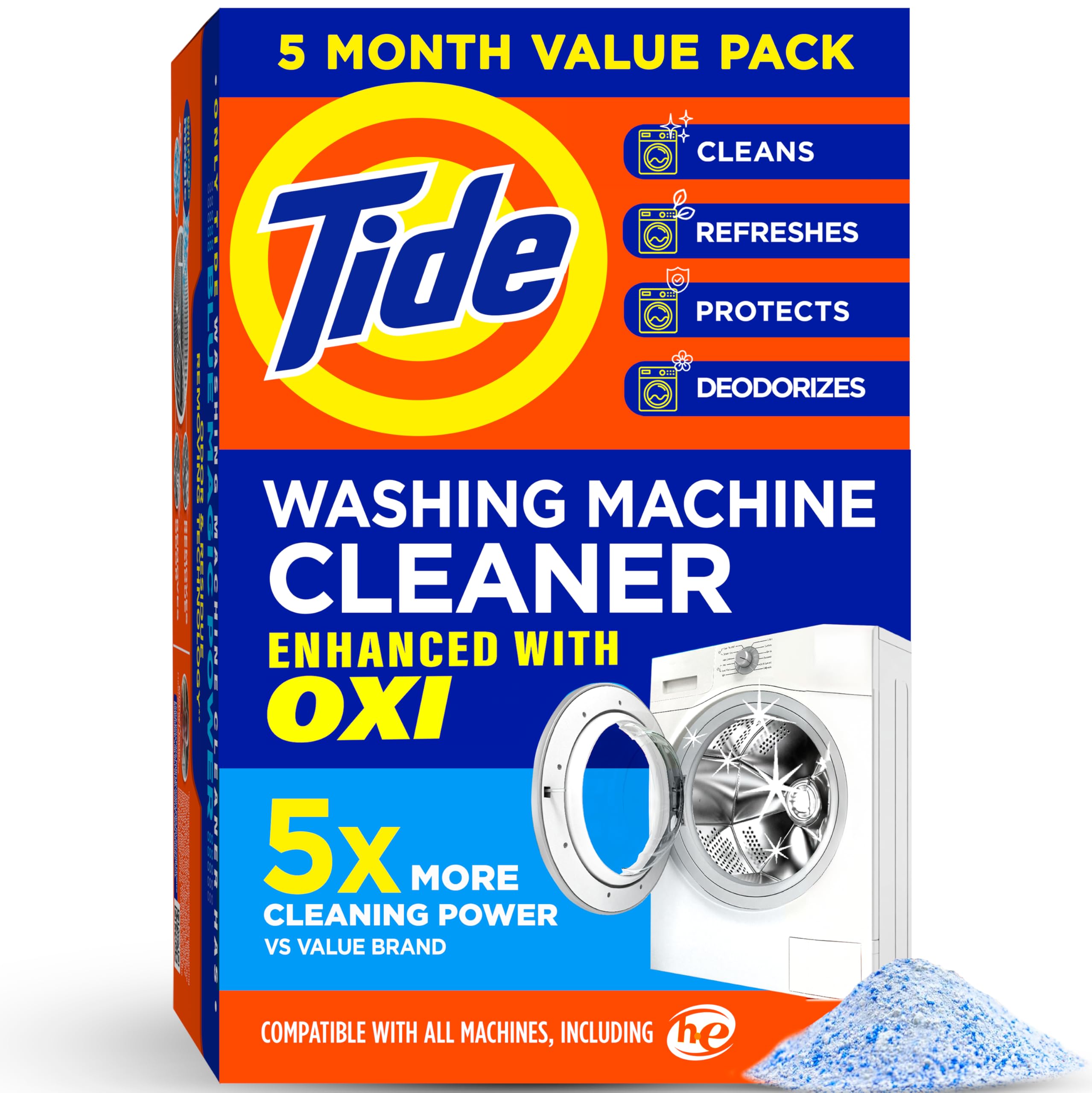 Tide Washing Machine Cleaner Oxi 5-Month Supply