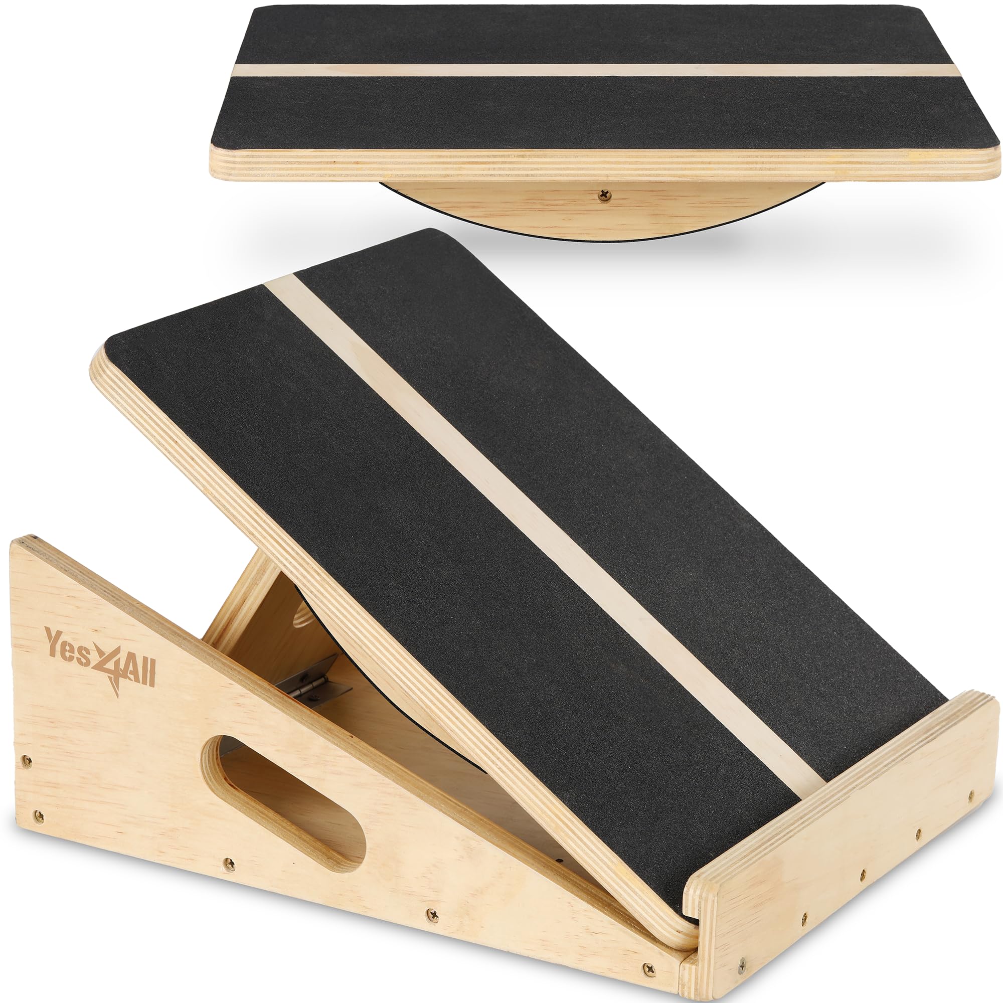 Yes4All Wooden Balance Slant Board Adjustable