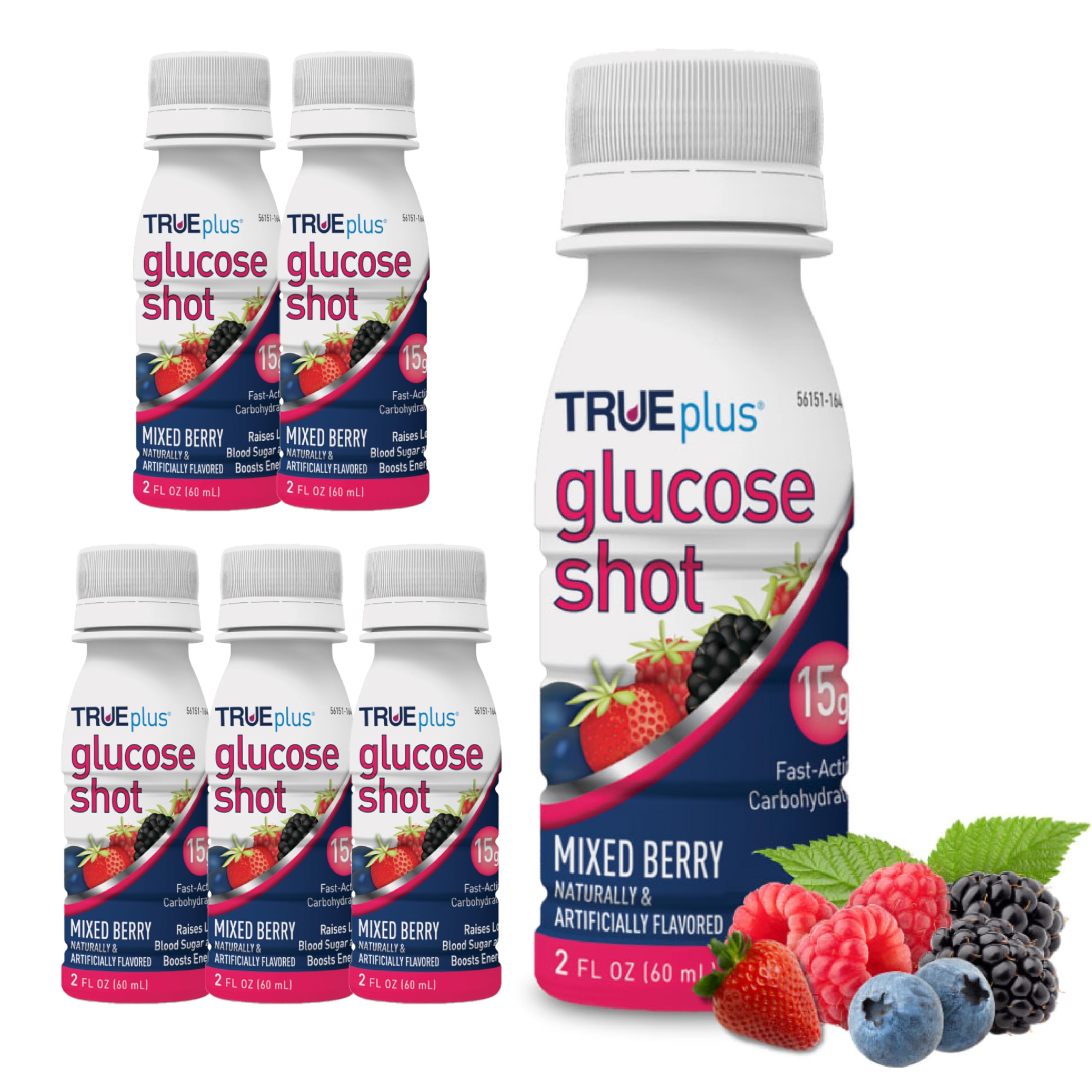 TRUEplus Glucose Shots Mixed Berry 6 Bottles