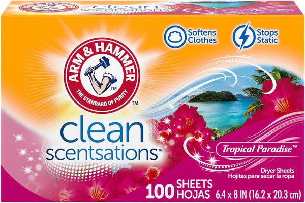 Arm & Hammer Fresh n' Soft Fabric Softner Sheets, Wildflowers, 100 sheets
