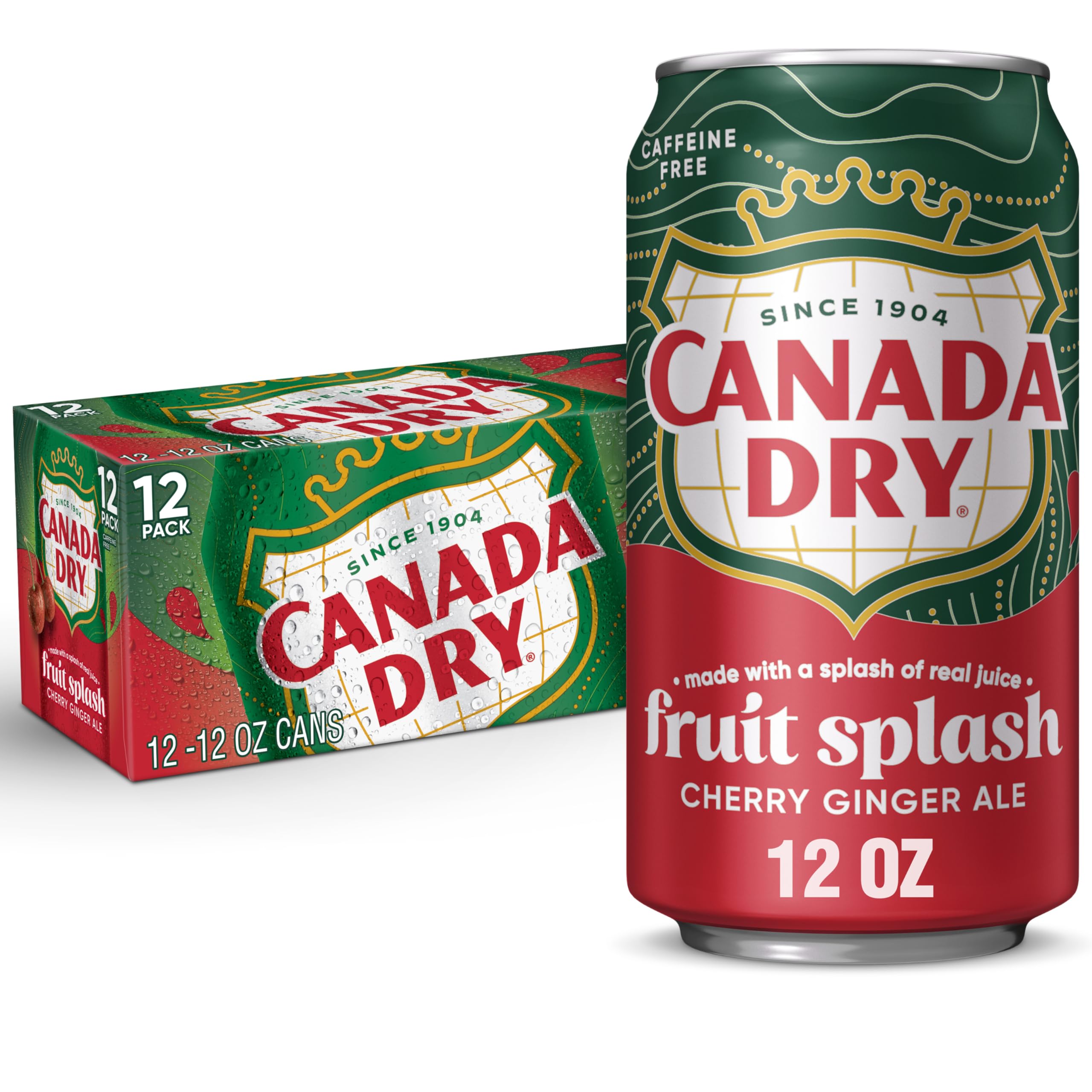 Canada Dry Cherry Gingerale Fruit Splash 12oz Cans 12-Pack