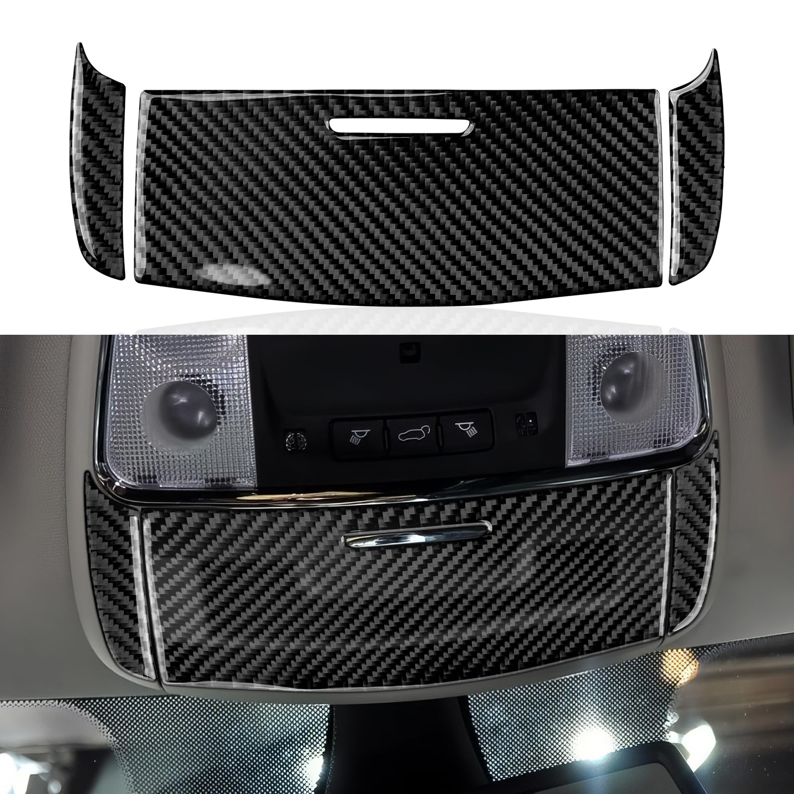 BRMYL Carbon Fiber Reading Light Cover Decals