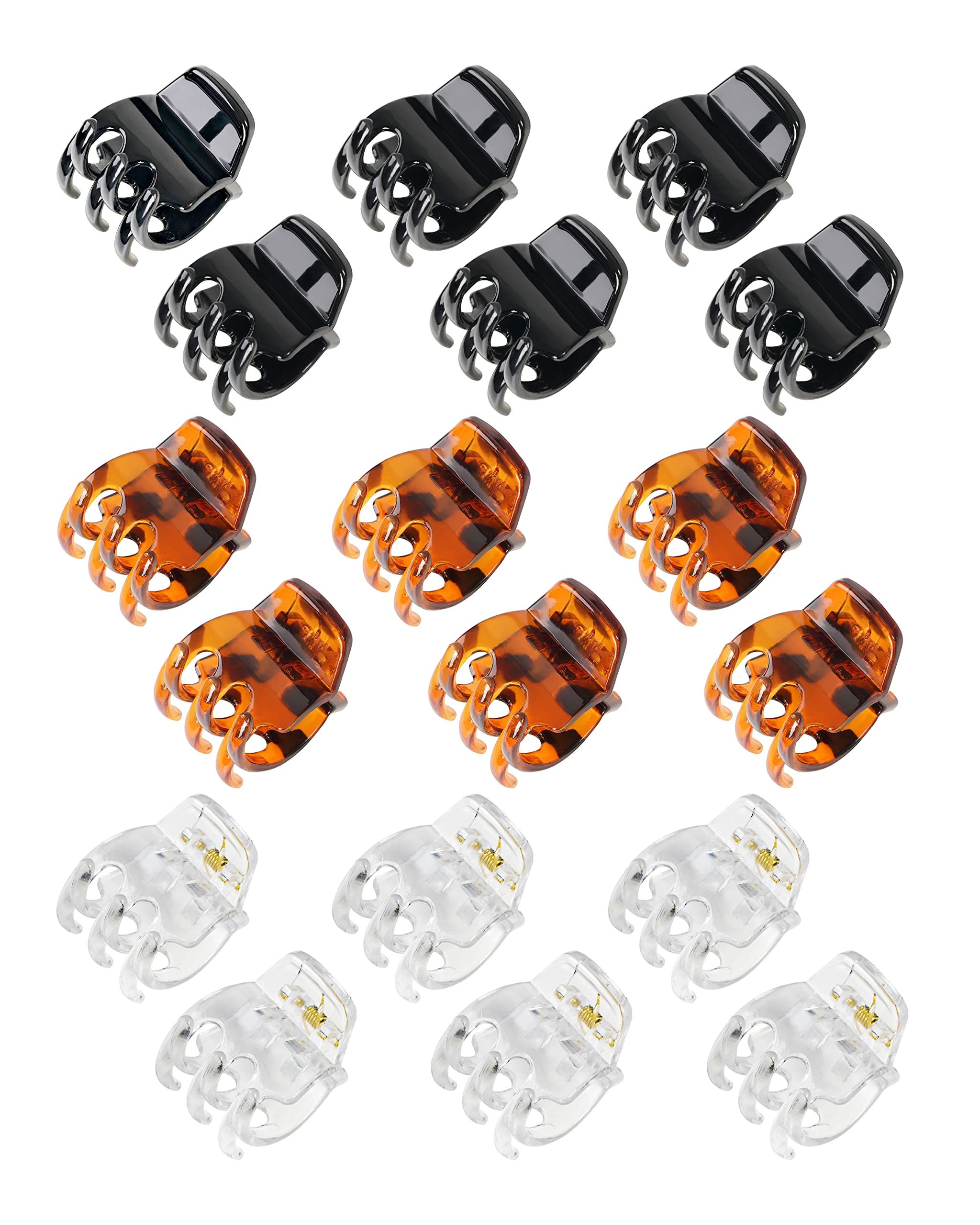 18-Pc Medium Hair Claw Clips