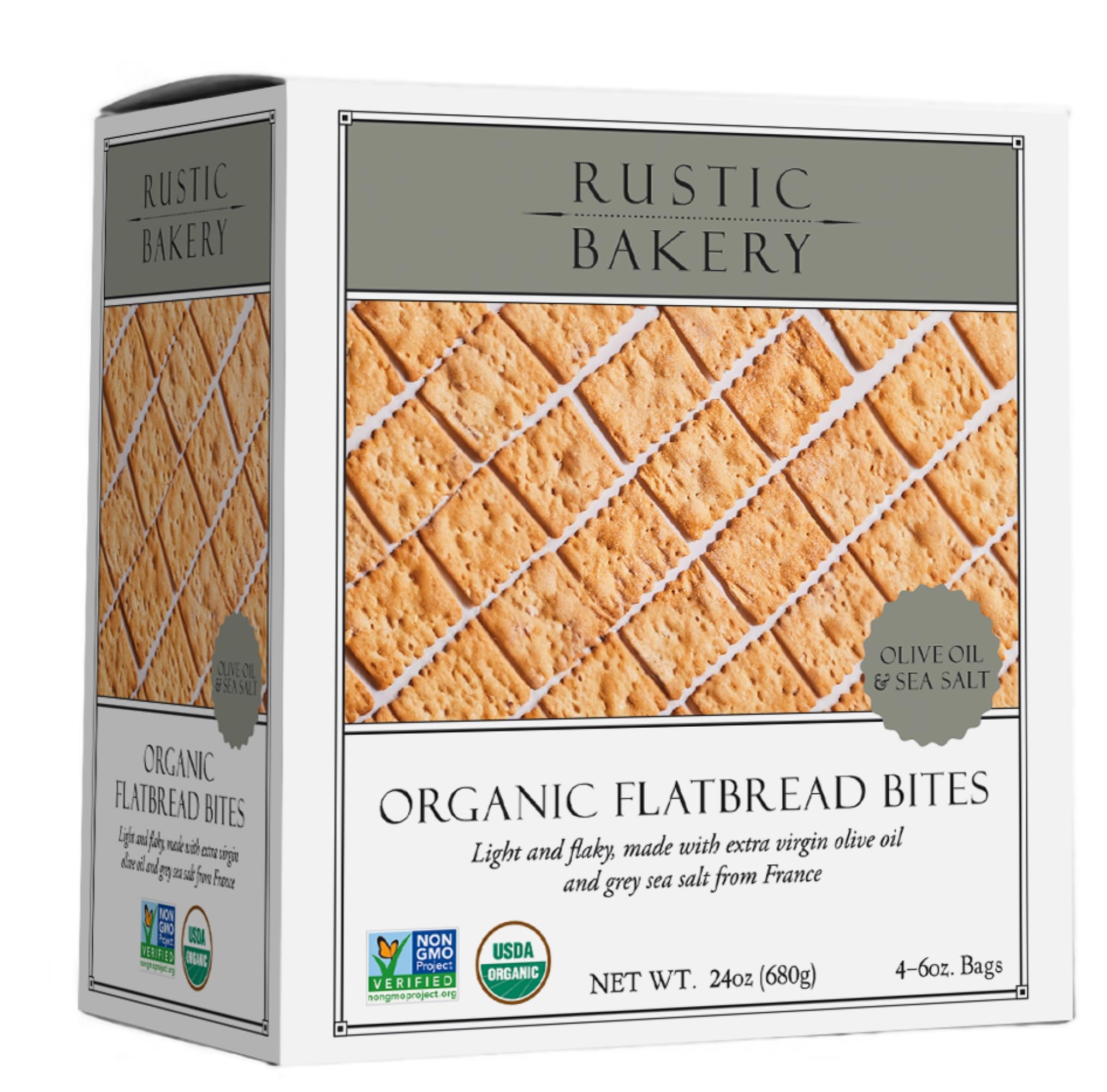 Rustic Bakery Olive Oil Flatbread Crackers 6oz 4 Pack