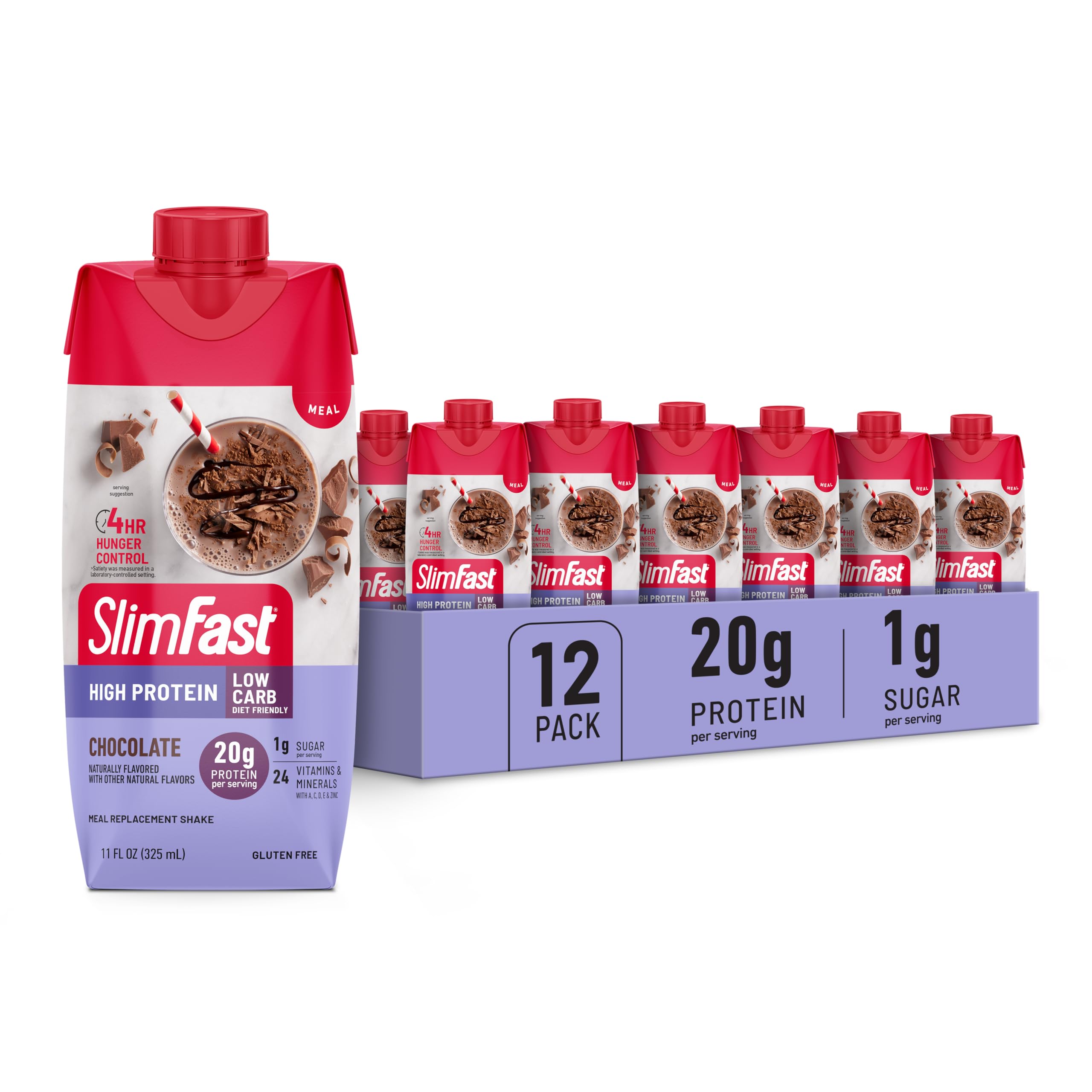 SlimFast Chocolate Protein Meal Replacement Shake 12 Pack