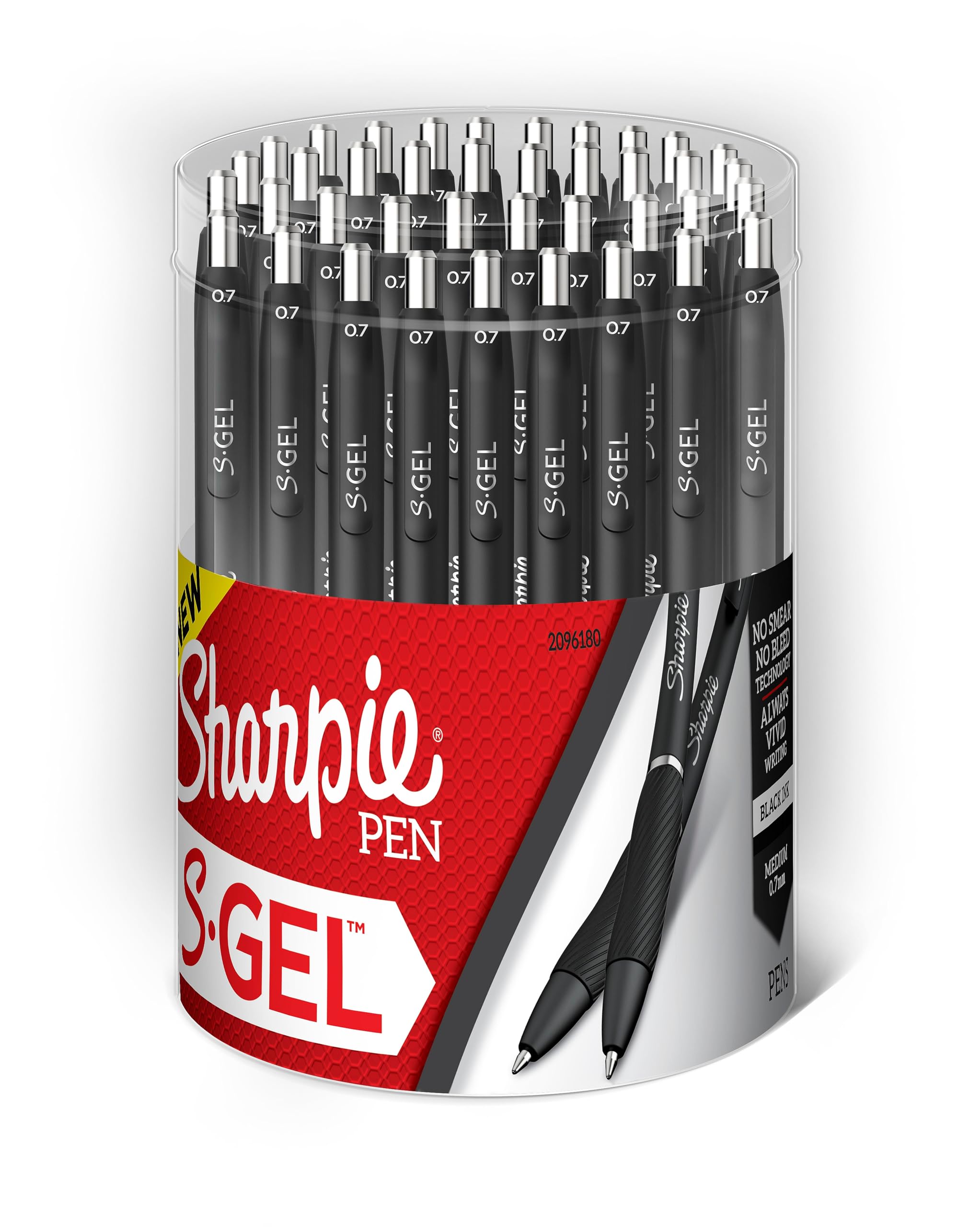 Sharpie S-Gel Gel Pen, Medium Point, Black Ink, 36/Pack (2096180)