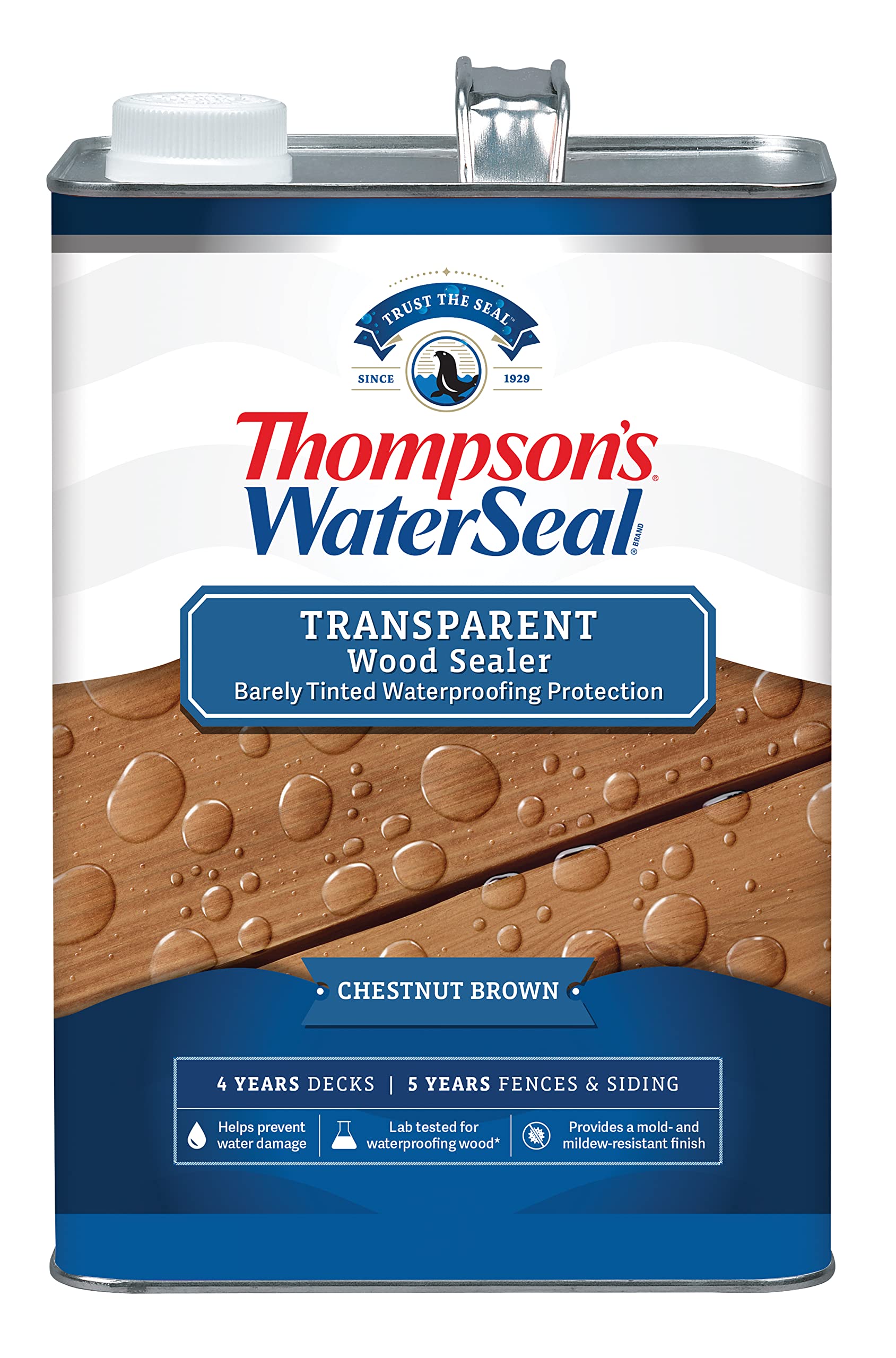 Thompsons WaterSeal Transparent Wood Stain Chestnut Brown Gallon