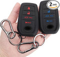 Key Fob Cover Fit for Toyota 2026 2025 Camry 2026-2023 Corolla | Soft Silicone Key Shell Case Compatible with 2023-2026 Crown Corolla, Blue & Red Button (Pack of 2)
