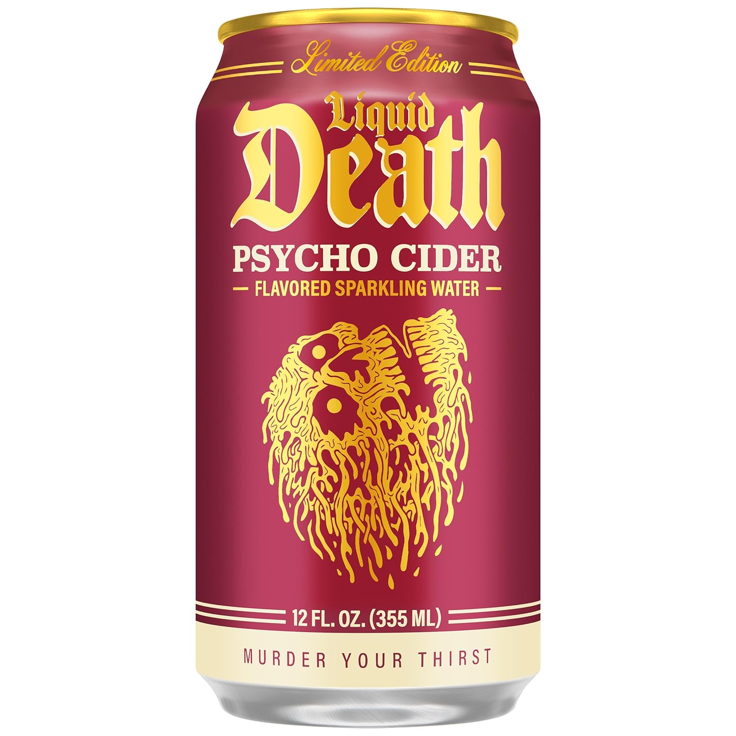 Liquid Death Soda-Flavored Sparkling Water - Psycho Cider (Apple Cinnamon)