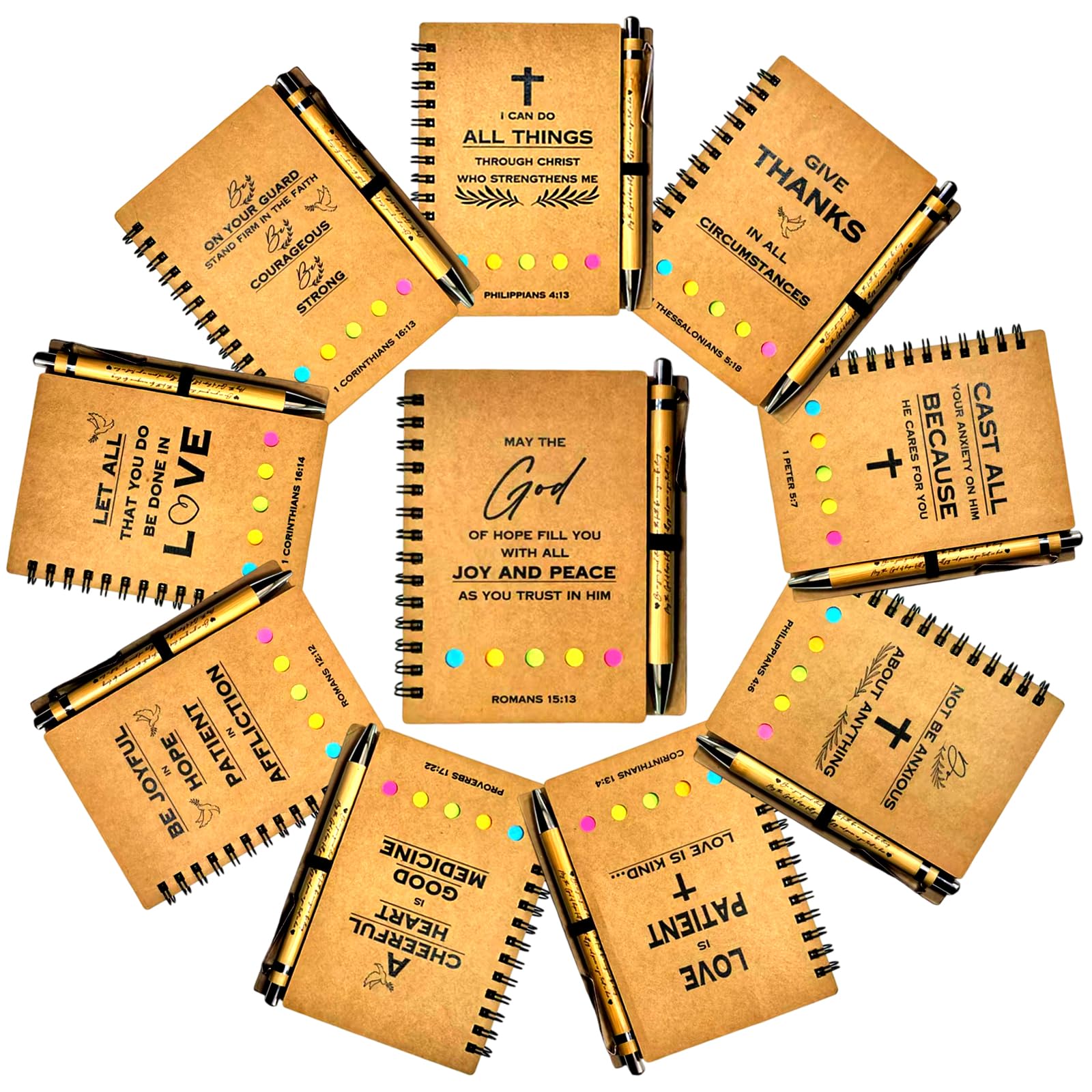 Christian Prayer Journals with Pens 10 Sets