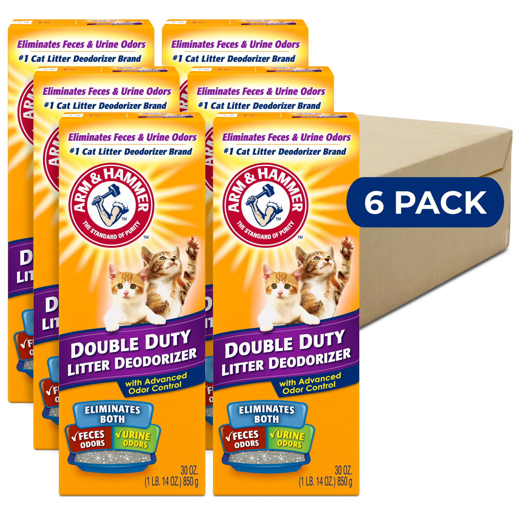 Arm Hammer Double Duty Cat Litter Deodorizer 30oz 6-Pack