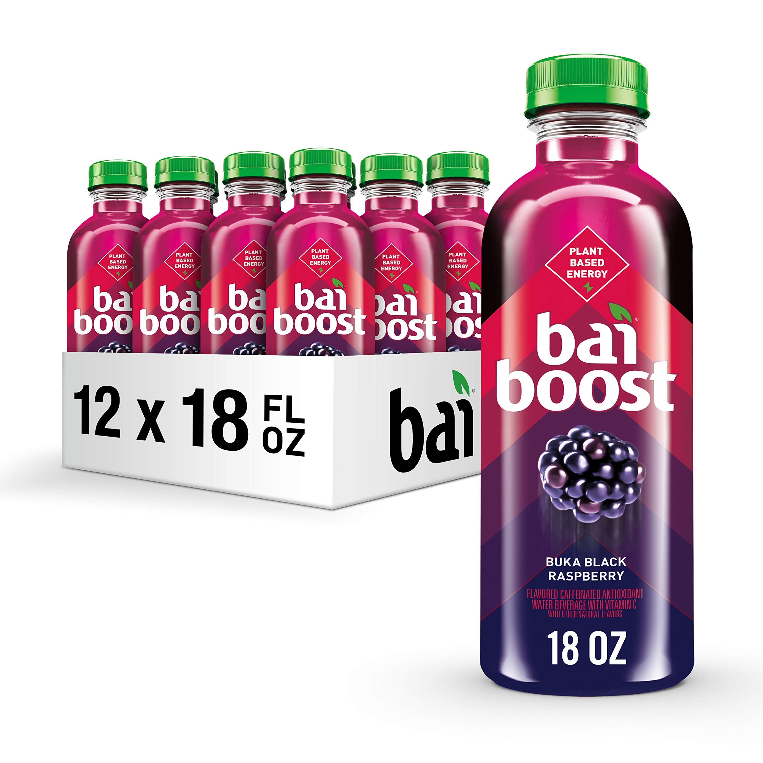 Bai Boost Buka Black Raspberry, Antioxidant Infused Beverage, 18 fl oz bottle (Pack of 12)