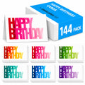 BEST PAPER GREETINGS Bulk Birthday Cards with Envelopes - 144 Pack 4 x 6 in Rainbow Ombre, 6 Designs - Blank Inside & Matching White Envelopes - Happy Birthday Cards Bulk Assortment