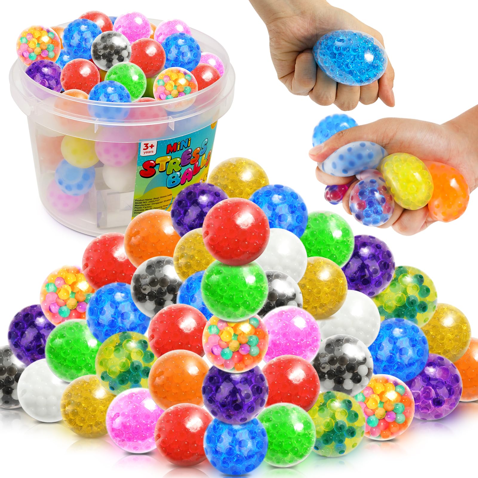 Squishy Stress Balls Fidget Toys 72-Pack